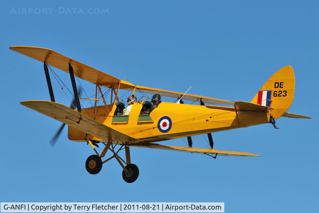 G-ANFI, 1941 De Havilland DH-82A Tiger Moth II C/N 85577, Participant at the 80th Anniversary De Havilland Moth Club International Rally at Belvoir Castle , United Kingdom