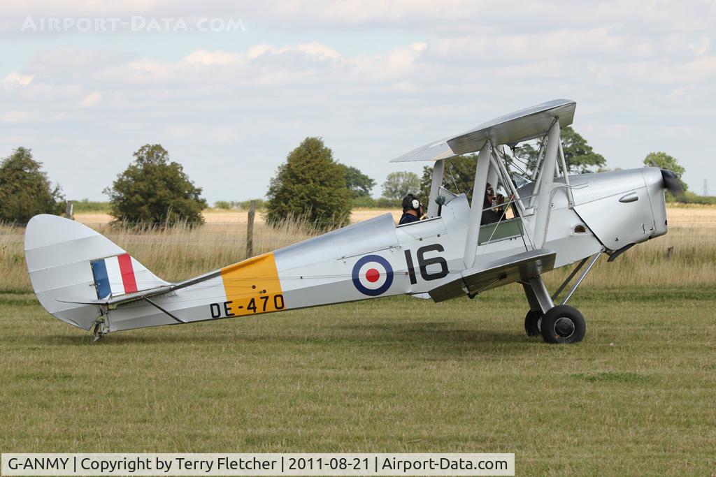 G-ANMY, 1942 De Havilland DH-82A Tiger Moth II C/N 85466, Participant at the 80th Anniversary De Havilland Moth Club International Rally at Belvoir Castle , United Kingdom