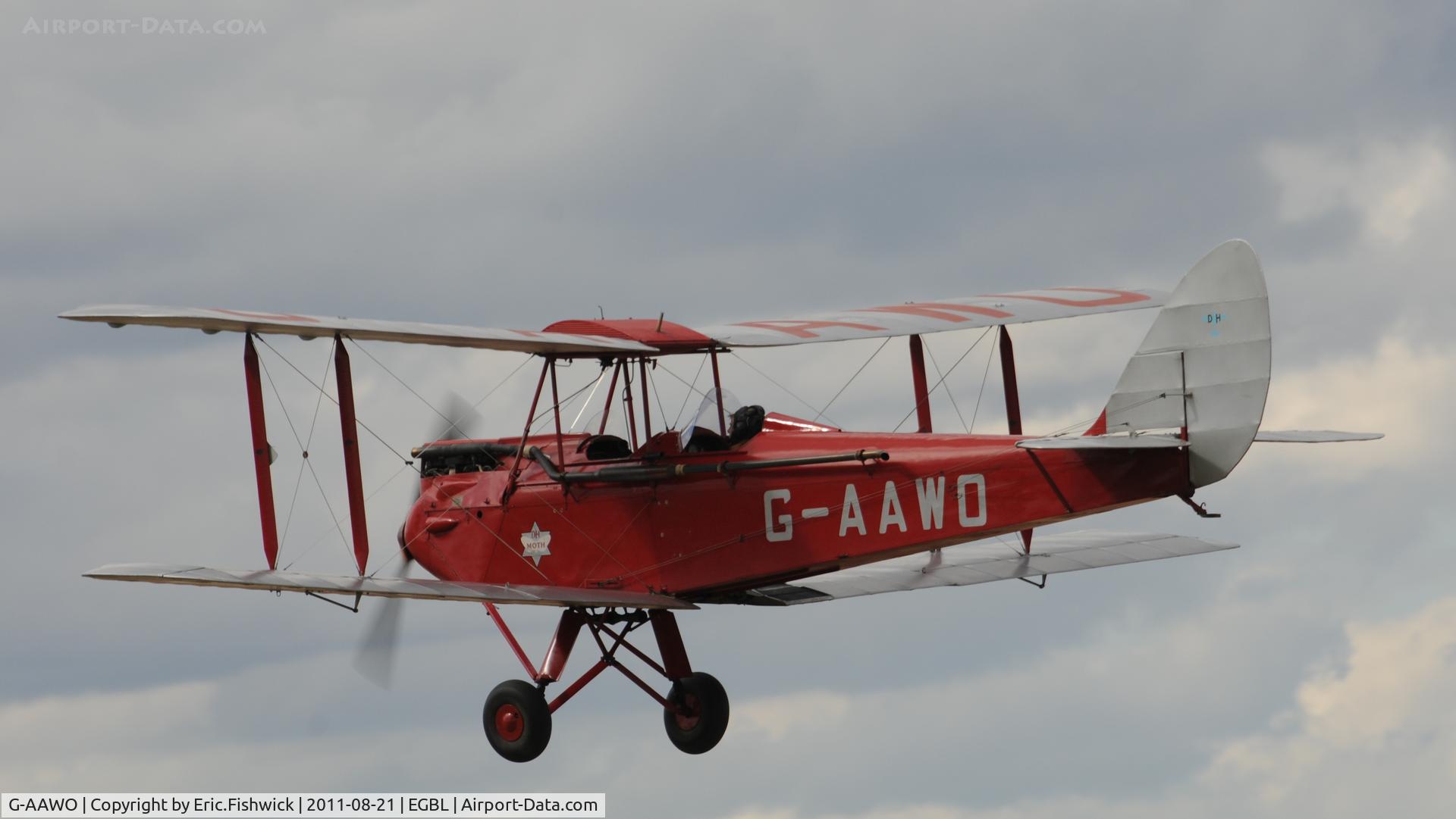 G-AAWO, 1930 De Havilland DH60G Gipsy Moth C/N 1235, 41. The de Havilland Moth Club International Moth Rally, celebrating the 80th anniversary of the DH82 Tiger Moth. Held at Belvoir Castle. A most enjoyable day.