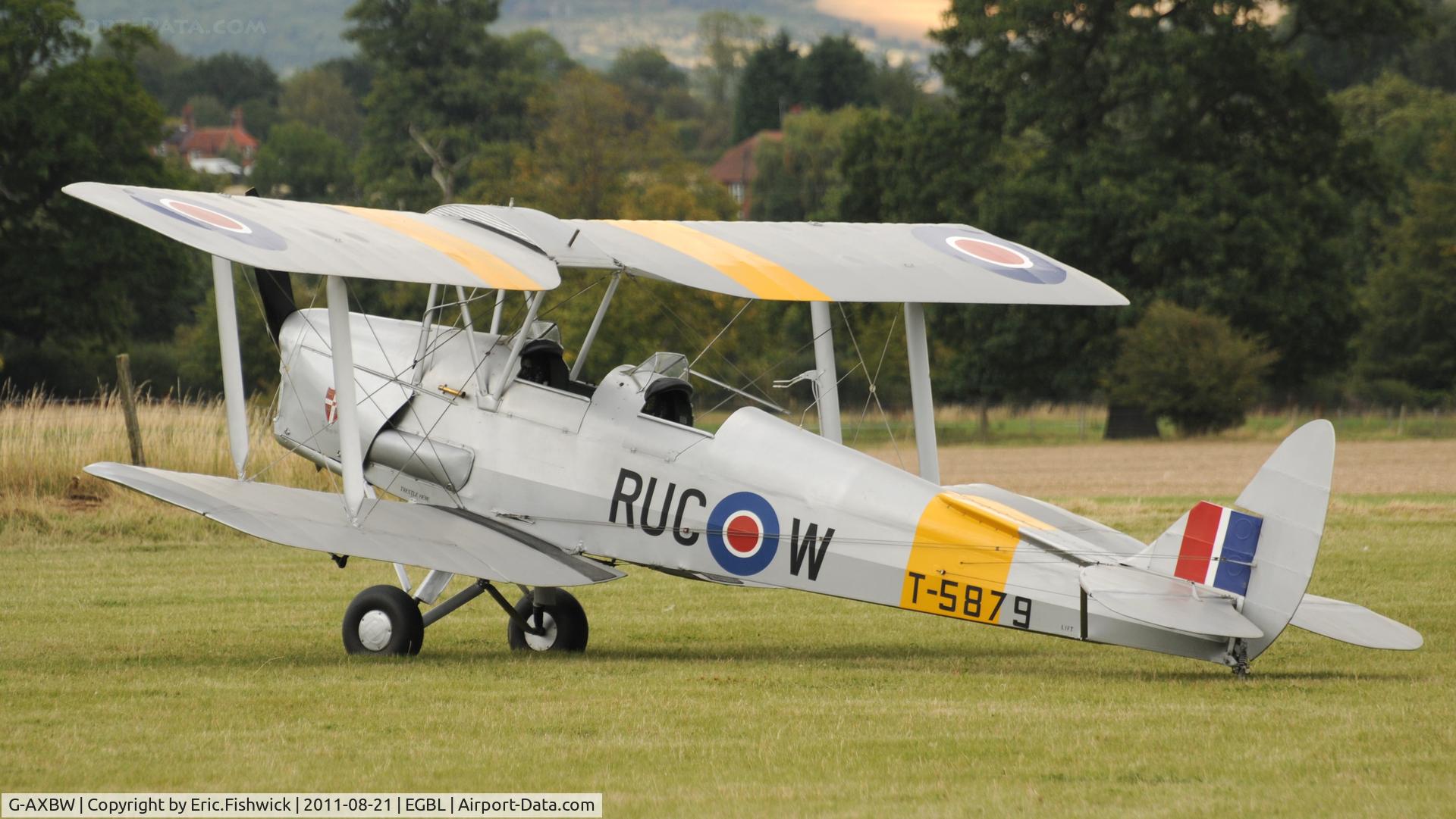 G-AXBW, 1940 De Havilland DH-82A Tiger Moth II C/N 83595, 1. The de Havilland Moth Club International Moth Rally, celebrating the 80th anniversary of the DH82 Tiger Moth. Held at Belvoir Castle. A most enjoyable day.