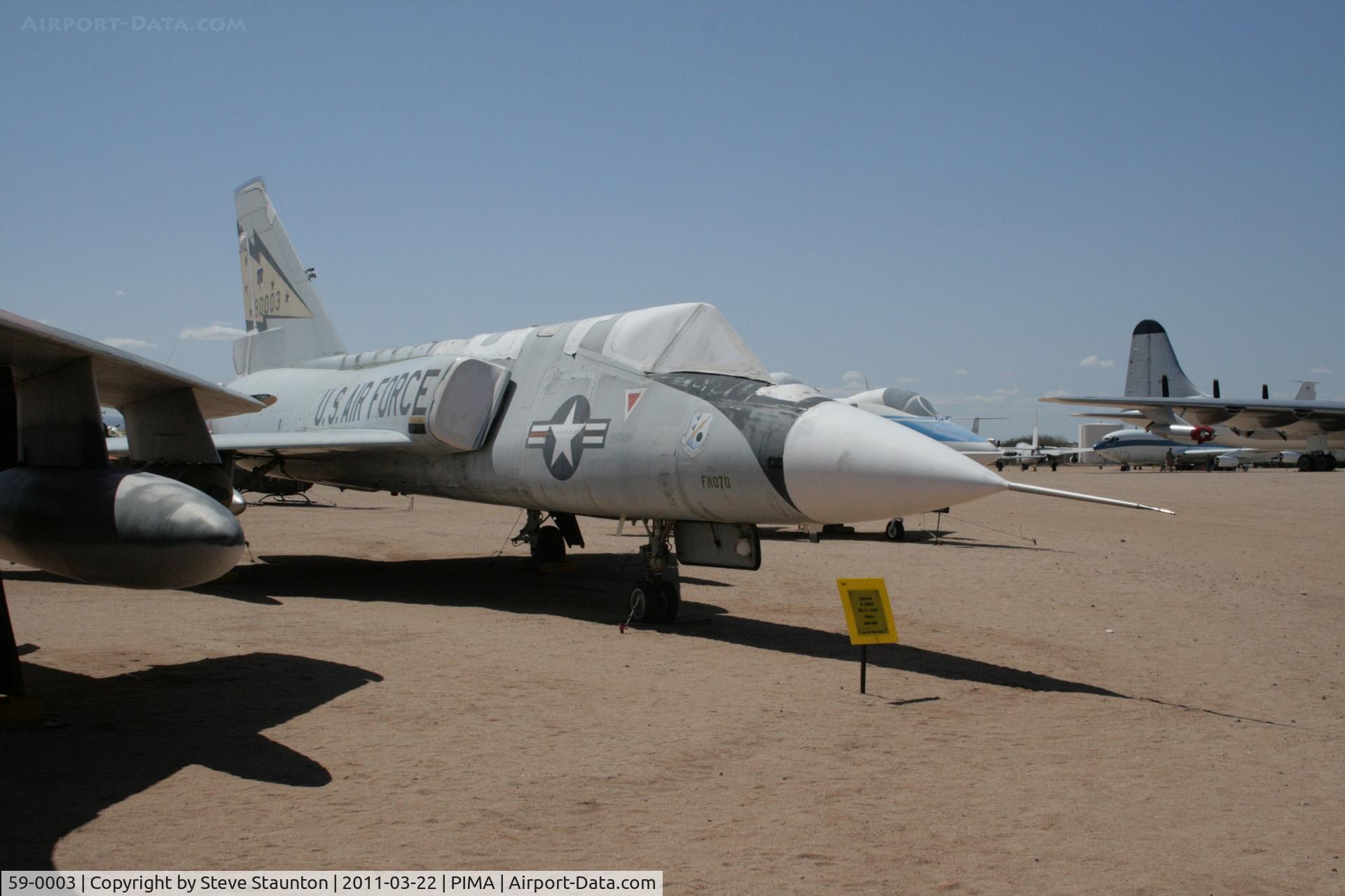 59-0003, 1959 Convair F-106A Delta Dart C/N 8-14-132, Taken at Pima Air and Space Museum, in March 2011 whilst on an Aeroprint Aviation tour