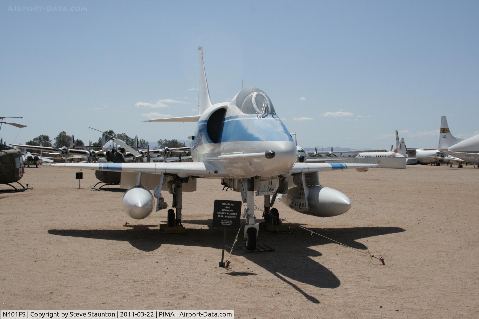 N401FS, 1959 Douglas A-4C Skyhawk C/N 12764, Taken at Pima Air and Space Museum, in March 2011 whilst on an Aeroprint Aviation tour