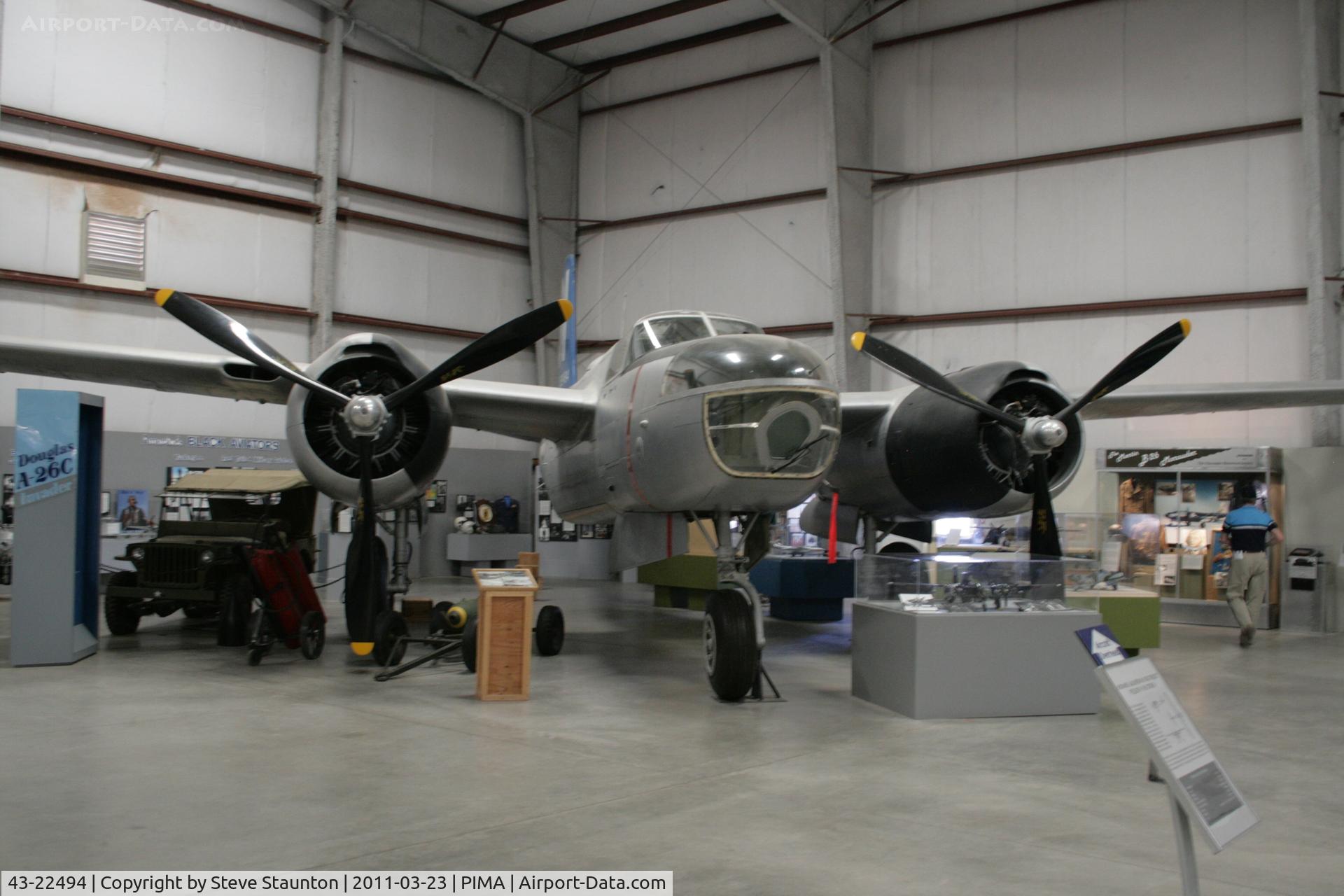 43-22494, 1943 Douglas A-26C Invader C/N 18641, Taken at Pima Air and Space Museum, in March 2011 whilst on an Aeroprint Aviation tour