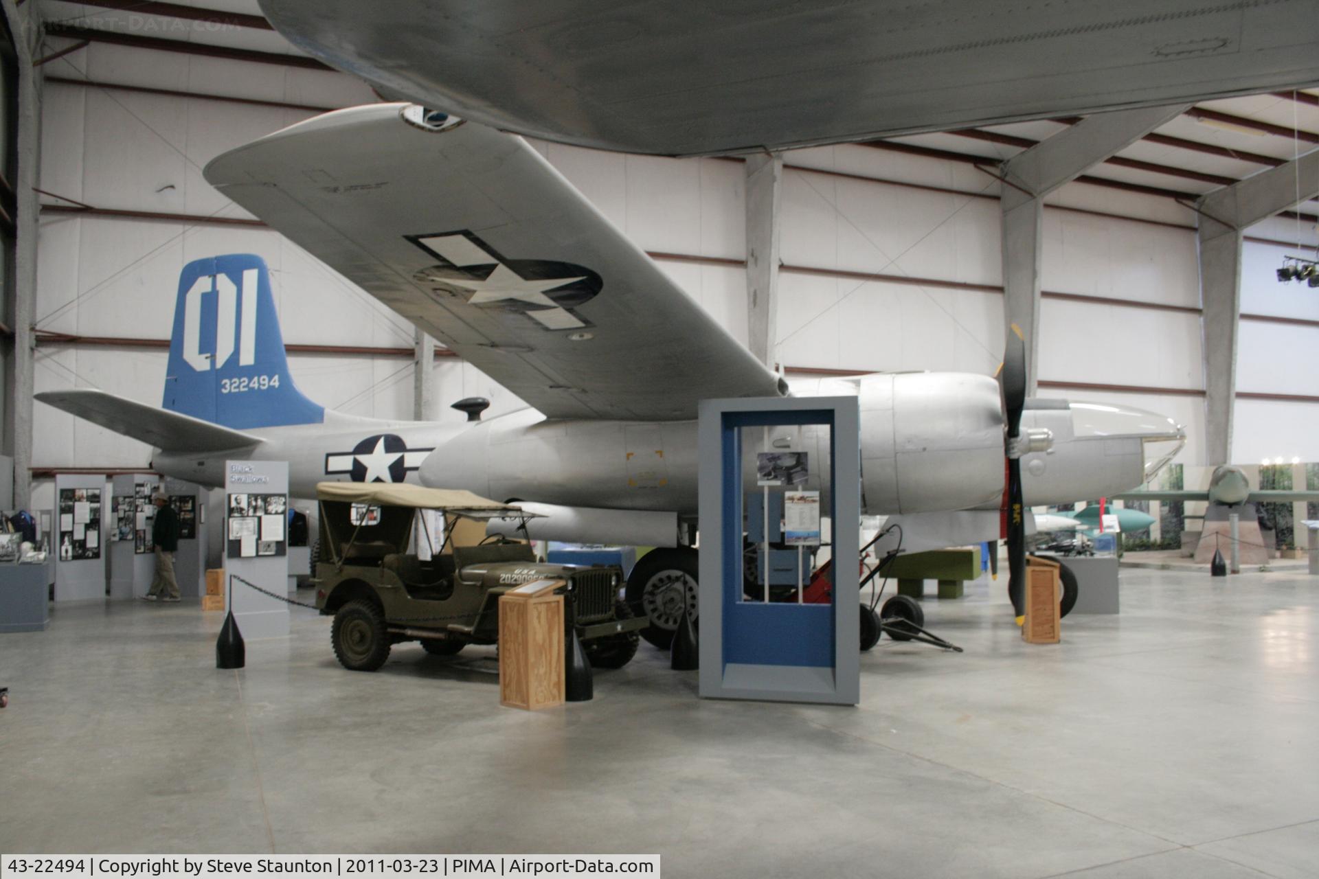 43-22494, 1943 Douglas A-26C Invader C/N 18641, Taken at Pima Air and Space Museum, in March 2011 whilst on an Aeroprint Aviation tour