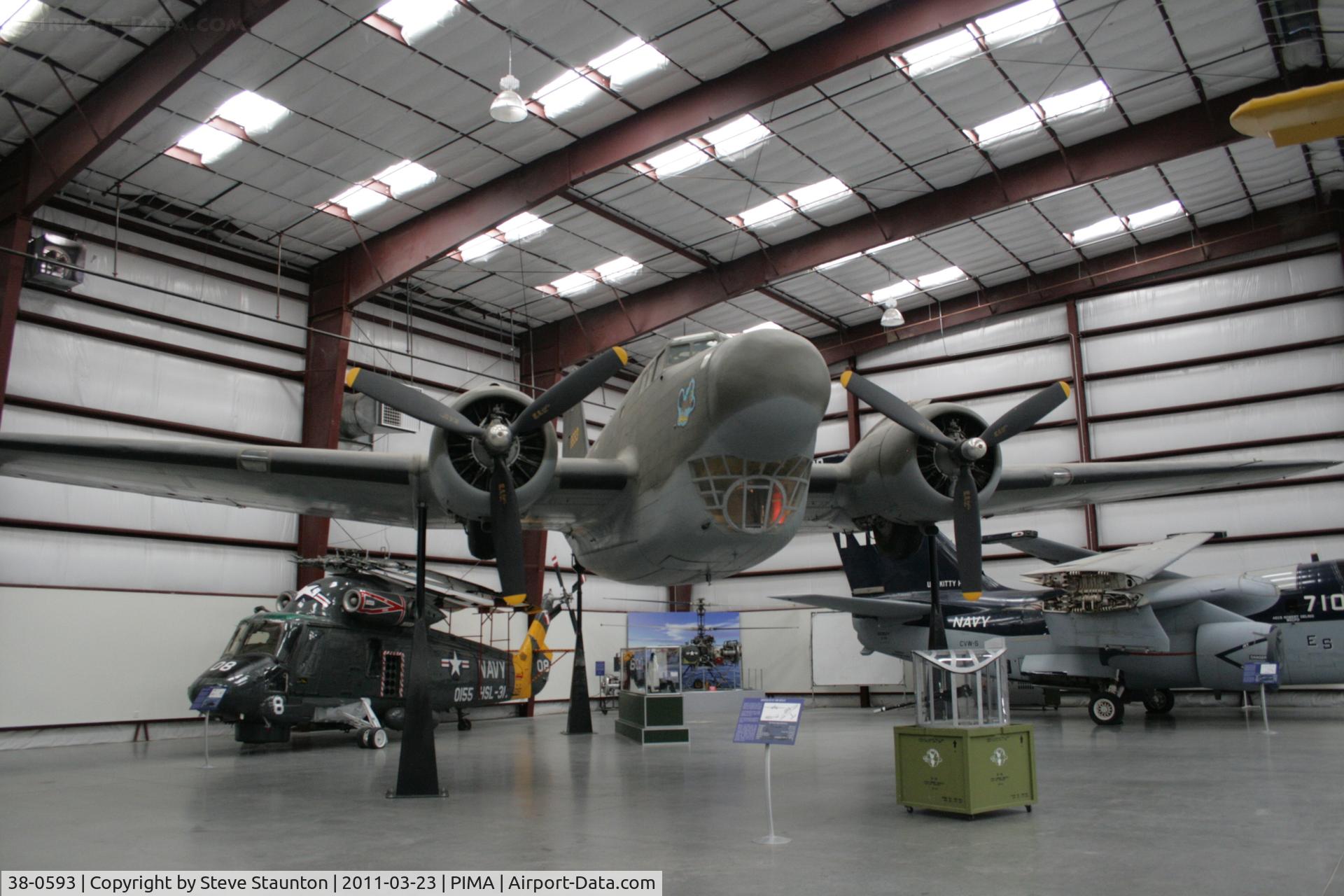 38-0593, 1938 Douglas B-18B Bolo C/N 2643, Taken at Pima Air and Space Museum, in March 2011 whilst on an Aeroprint Aviation tour