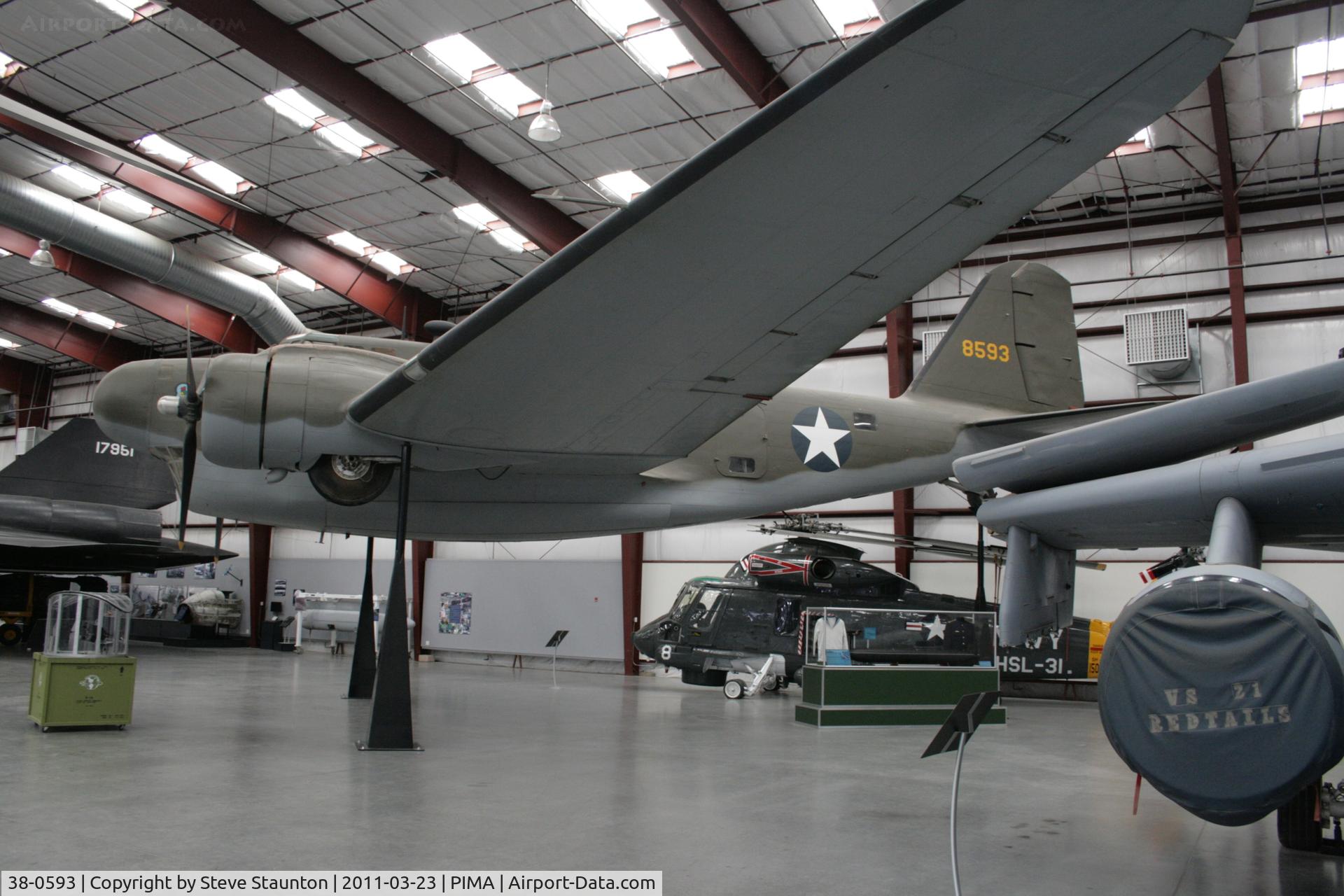 38-0593, 1938 Douglas B-18B Bolo C/N 2643, Taken at Pima Air and Space Museum, in March 2011 whilst on an Aeroprint Aviation tour