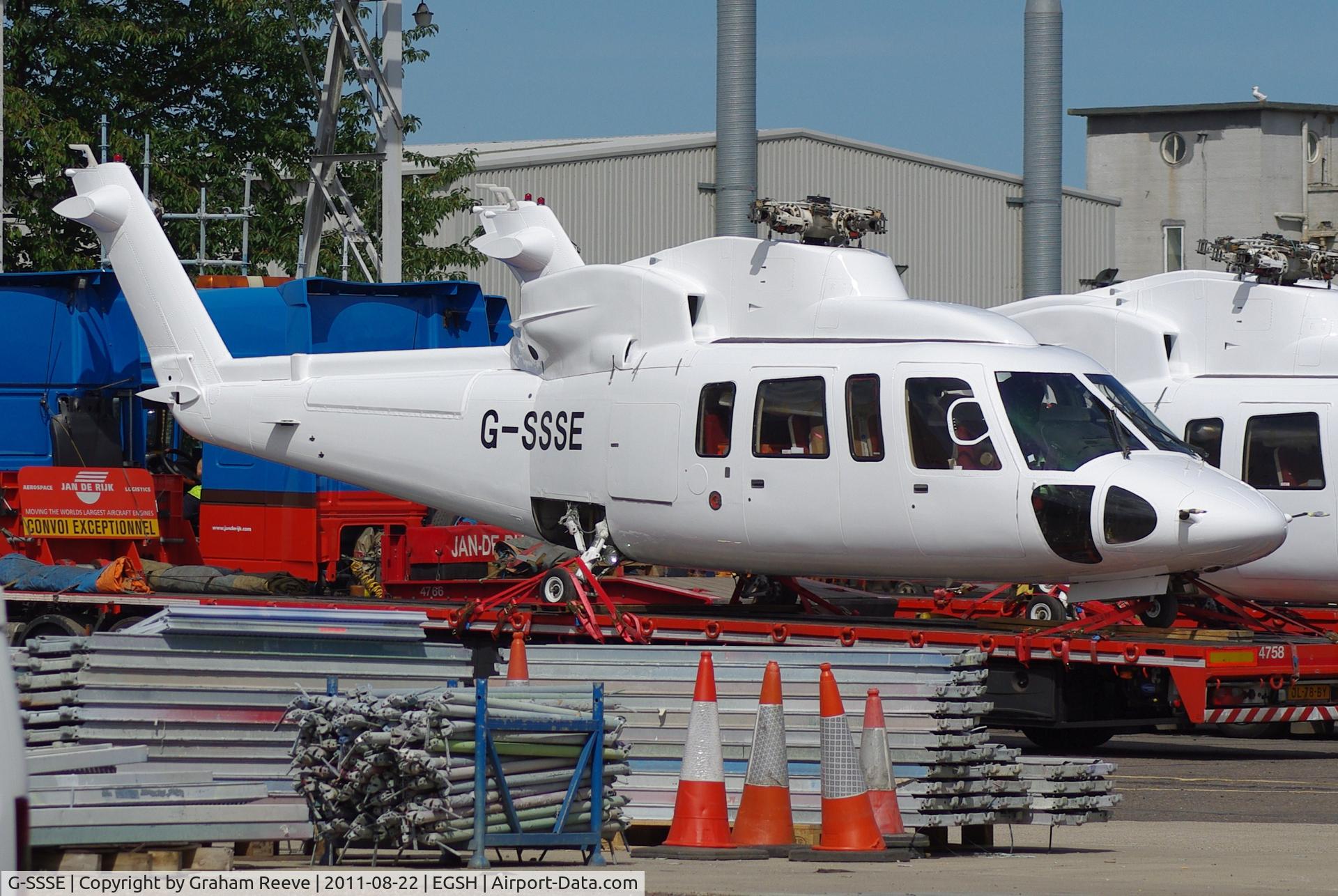 G-SSSE, 1993 Sikorsky S-76C C/N 760417, About to depart by road.