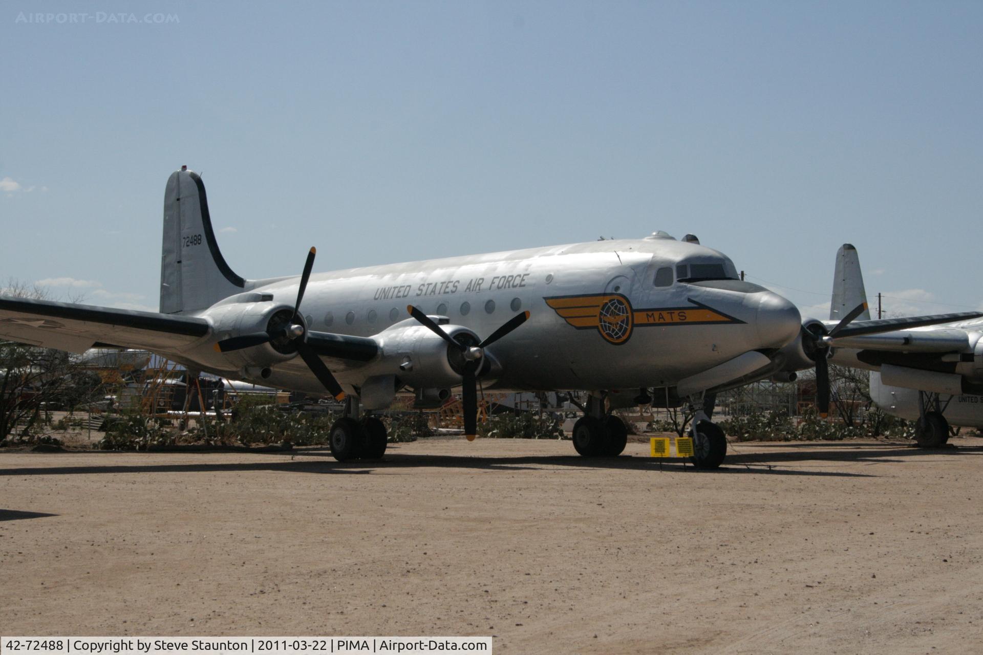 42-72488, Douglas C-54D Skymaster C/N 10593/324, Taken at Pima Air and Space Museum, in March 2011 whilst on an Aeroprint Aviation tour