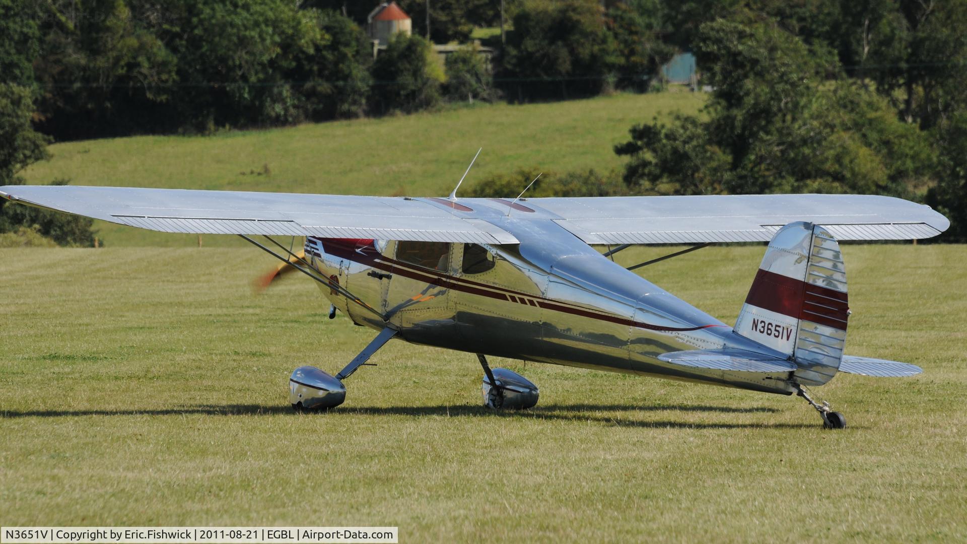 N3651V, 1948 Cessna 140 C/N 14922, 1. The de Havilland Moth Club International Moth Rally, celebrating the 80th anniversary of the DH82 Tiger Moth. Held at Belvoir Castle. A most enjoyable day.