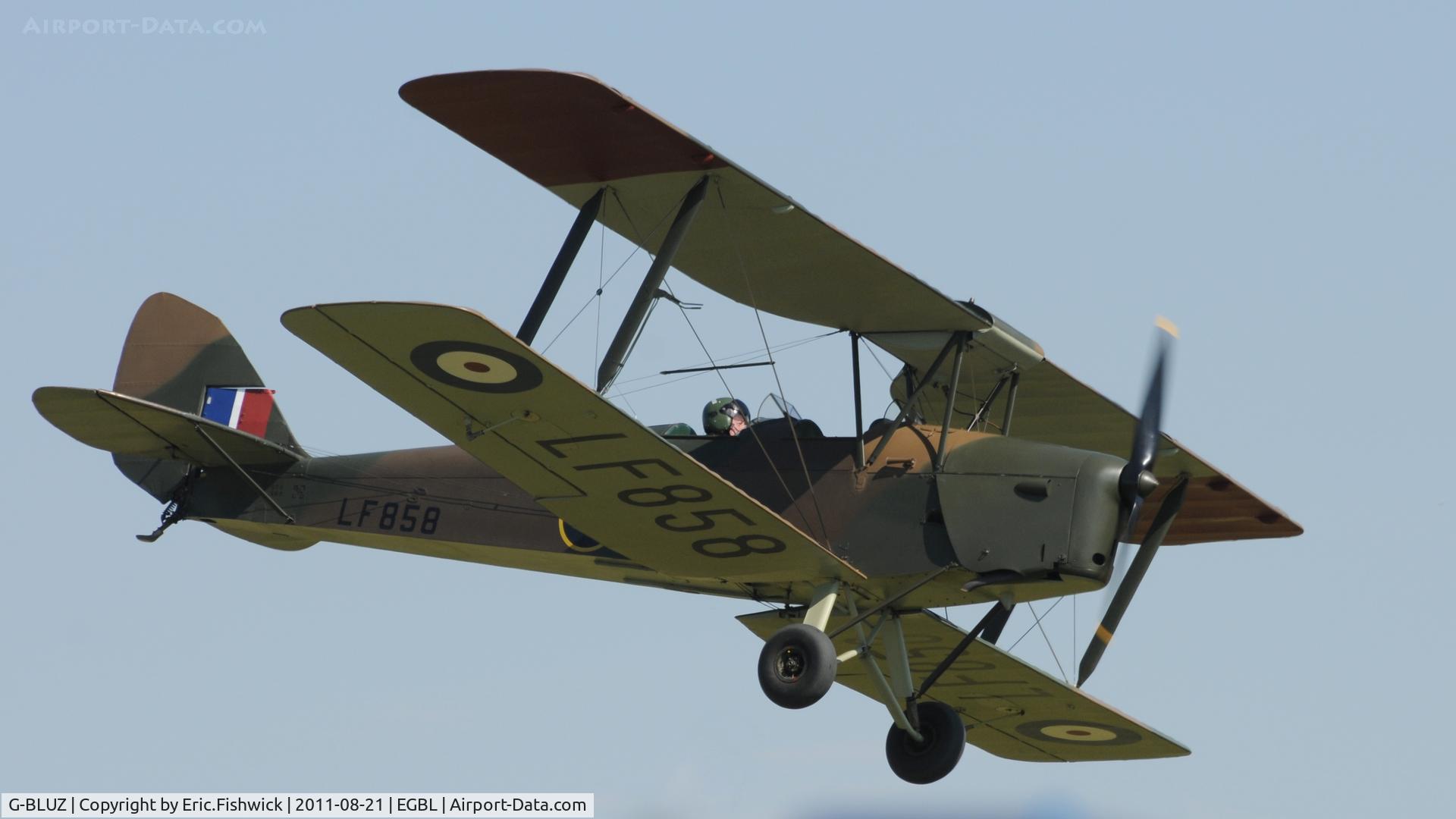 G-BLUZ, 1944 De Havilland DH.82B Queen Bee C/N 1435, 44. The de Havilland Moth Club International Moth Rally, celebrating the 80th anniversary of the DH82 Tiger Moth. Held at Belvoir Castle. A most enjoyable day.