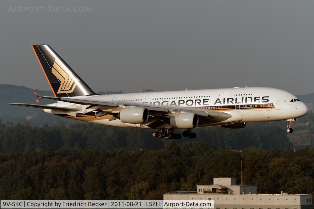 9V-SKC, 2006 Airbus A380-841 C/N 006, early morning arrival from Singapore