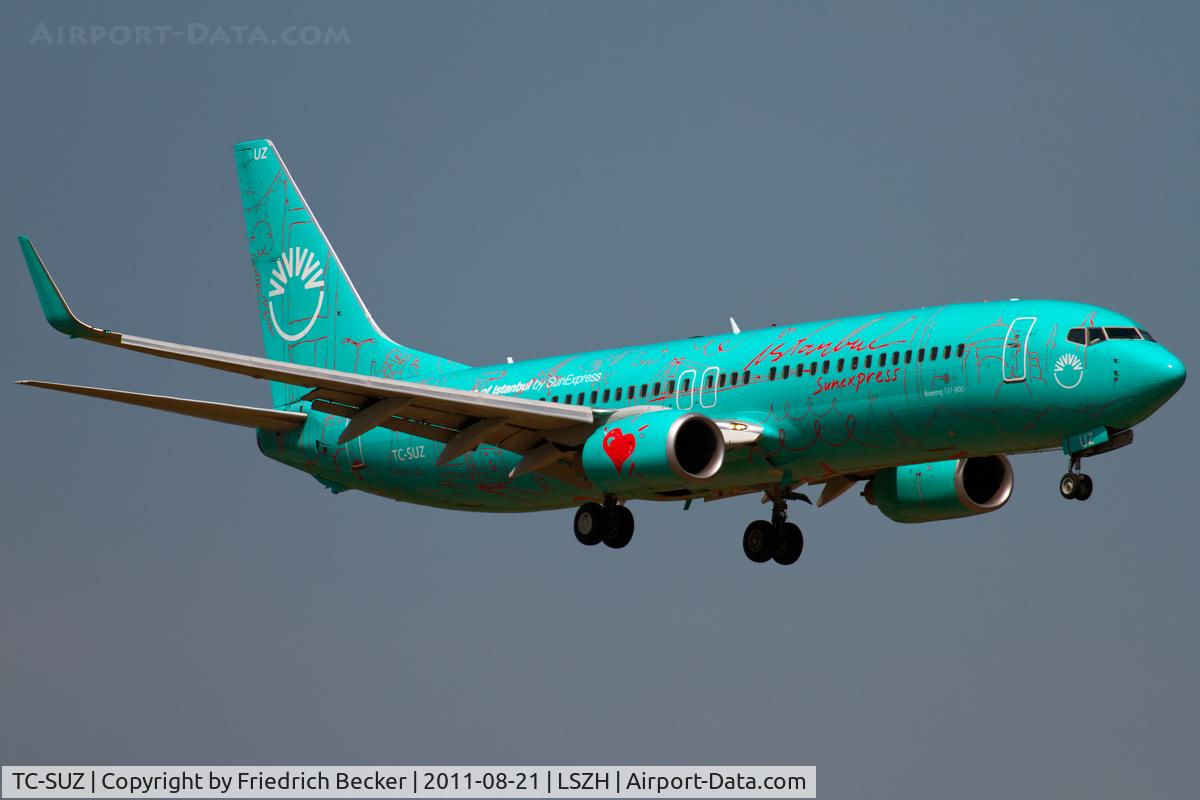 TC-SUZ, 2008 Boeing 737-8HX C/N 29649, on final RW14