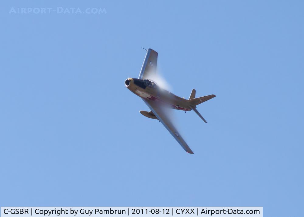 C-GSBR, 1954 Canadair CL-13 Sabre 5 C/N 1104, Performing at the 2011 Abbotsford, BC airshow