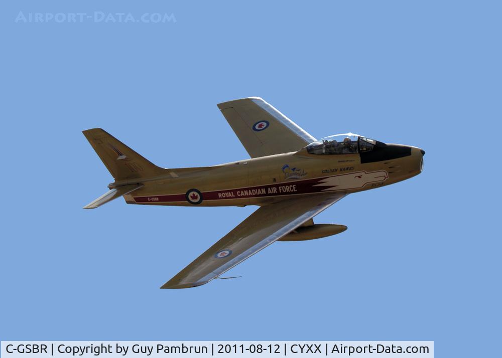 C-GSBR, 1954 Canadair CL-13 Sabre 5 C/N 1104, Performing at the 2011 Abbotsford, BC airshow