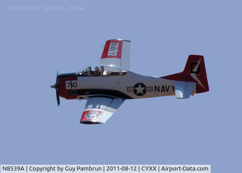 N8539A, 1950 North American T-28D Trojan C/N 174-165 (51-3627), Performing at the 2011 Abbotsford, BC airshow