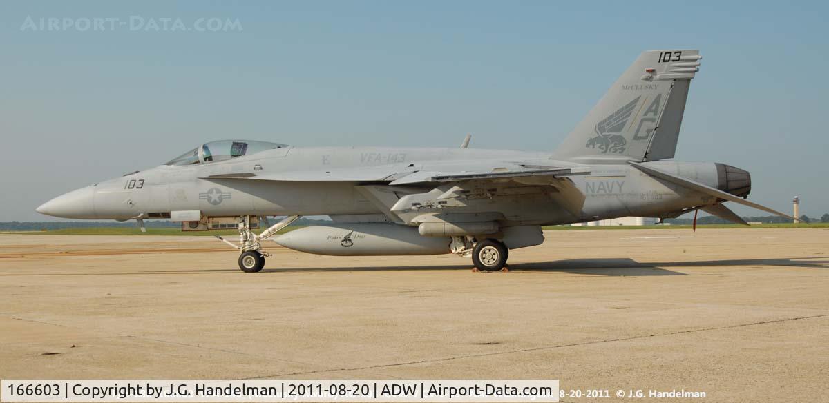 166603, Boeing F/A-18E Super Hornet C/N E099, at ADW