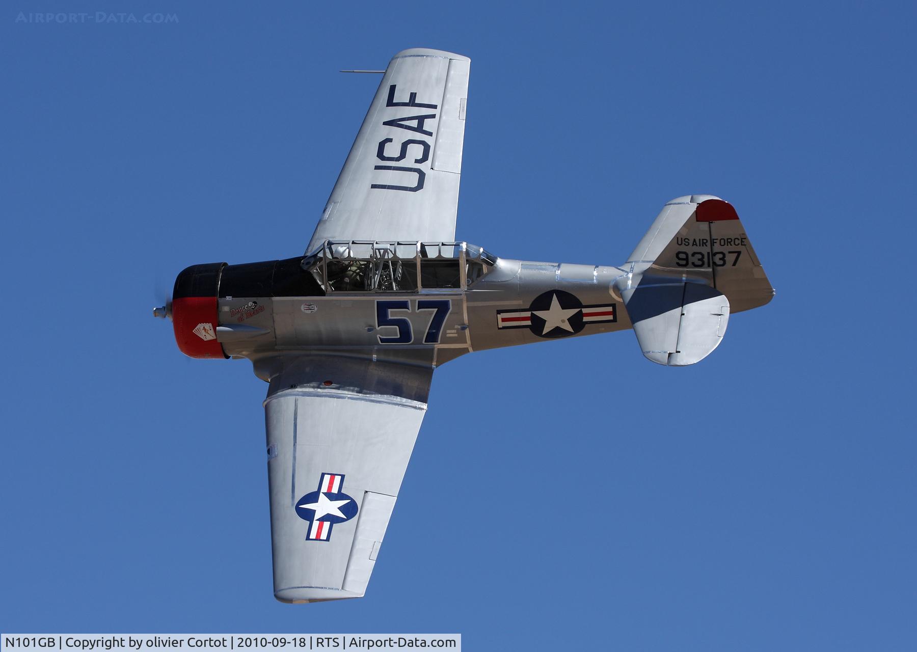 N101GB, 1951 North American AT-6G Texan C/N 168-241 (49-3137), nice light on the aircraft, Reno 2010