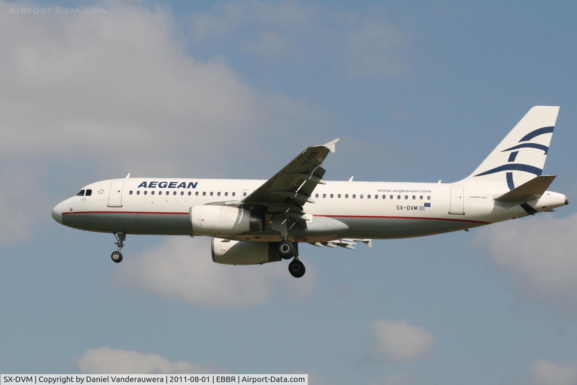 SX-DVM, 2008 Airbus A320-232 C/N 3439, Flight A3 620 is descending to RWY 25L