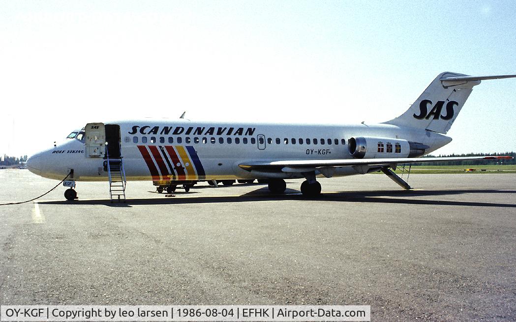 OY-KGF, 1969 Douglas DC-9-21 C/N 47308, Helsinki 4.8.86