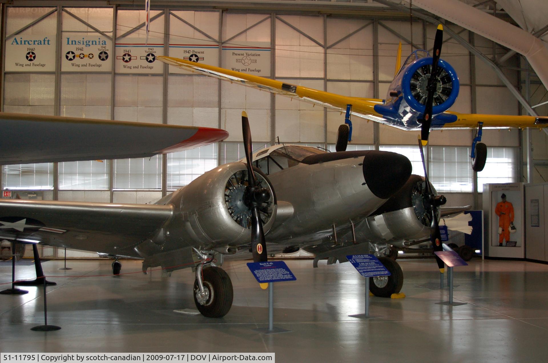 51-11795, 1942 Beech C-45G Expeditor (AT-11) C/N 3603/AF-352, 1942 Beech C-45G Expeditor and Boeing-Stearman PT-17 Kadet at the Air Mobility Command Museum, Dover AFB, DE