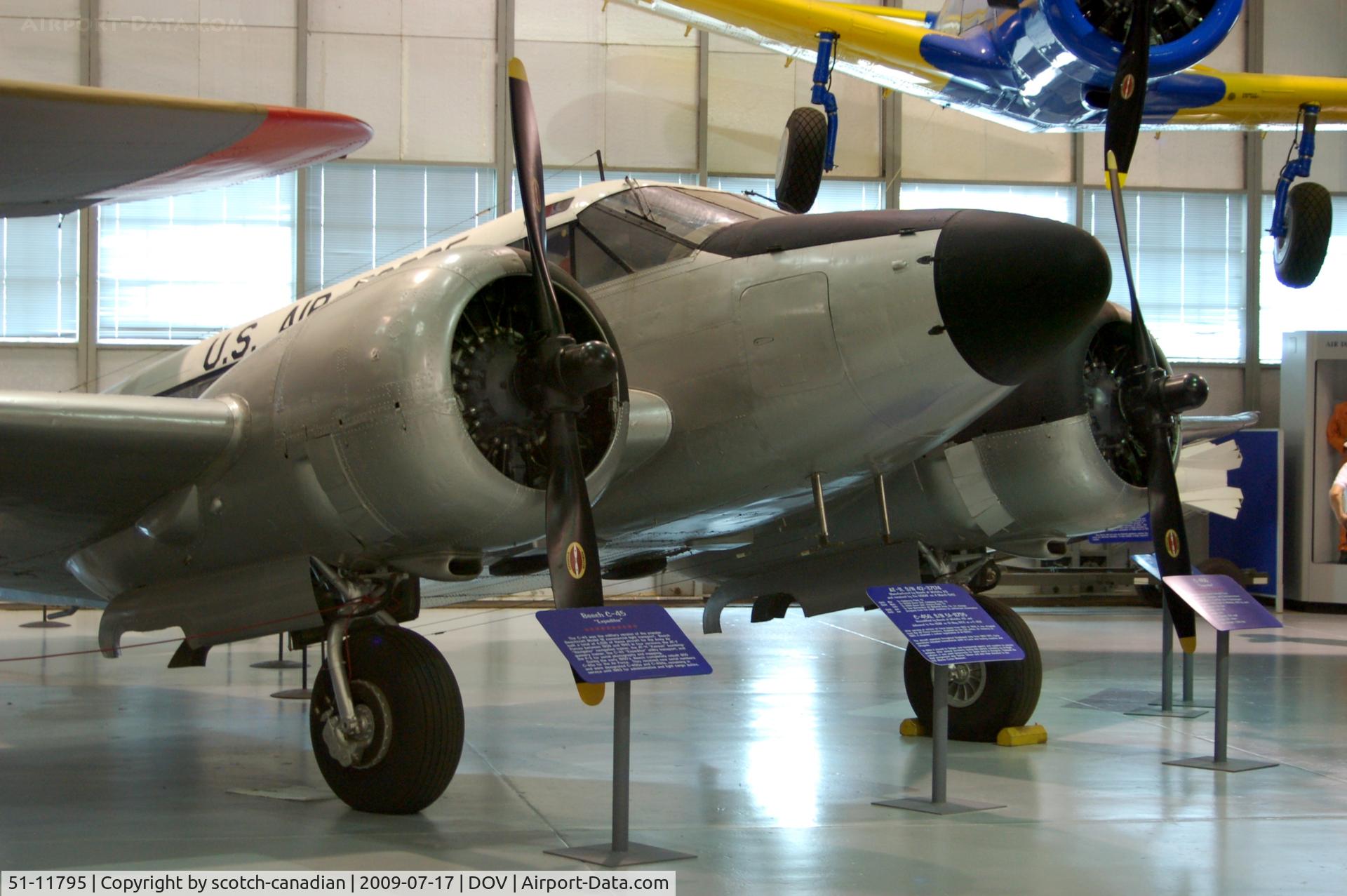 51-11795, 1942 Beech C-45G Expeditor (AT-11) C/N 3603/AF-352, 1942 Beech C-45G Expeditor at the Air Mobility Command Museum, Dover AFB, DE