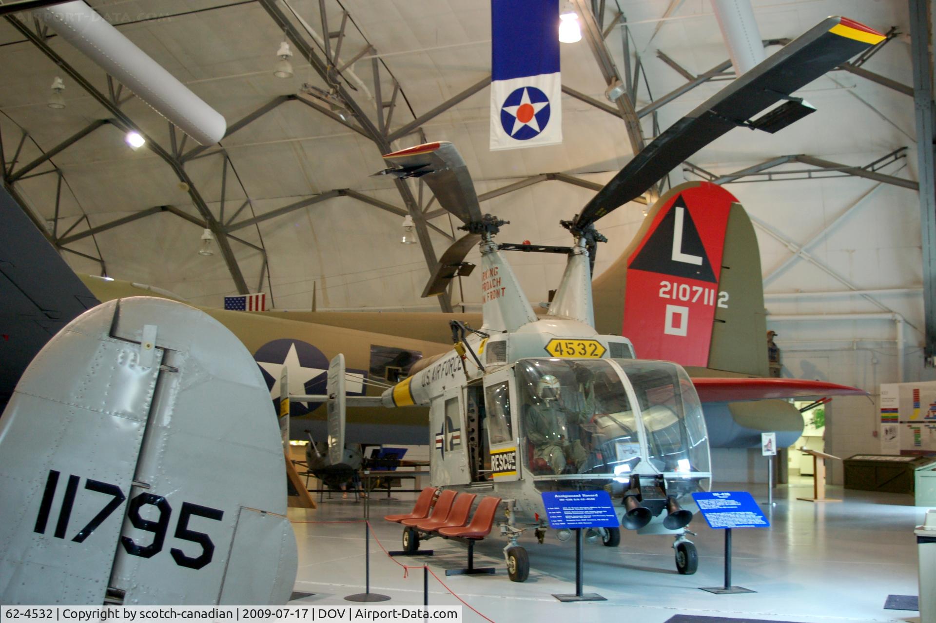 62-4532, 1962 Kaman HH-43B Huskie C/N 158, Kaman HH-43B Huskie Helicopter at the Air Mobility Command Museum, Dover AFB, DE
