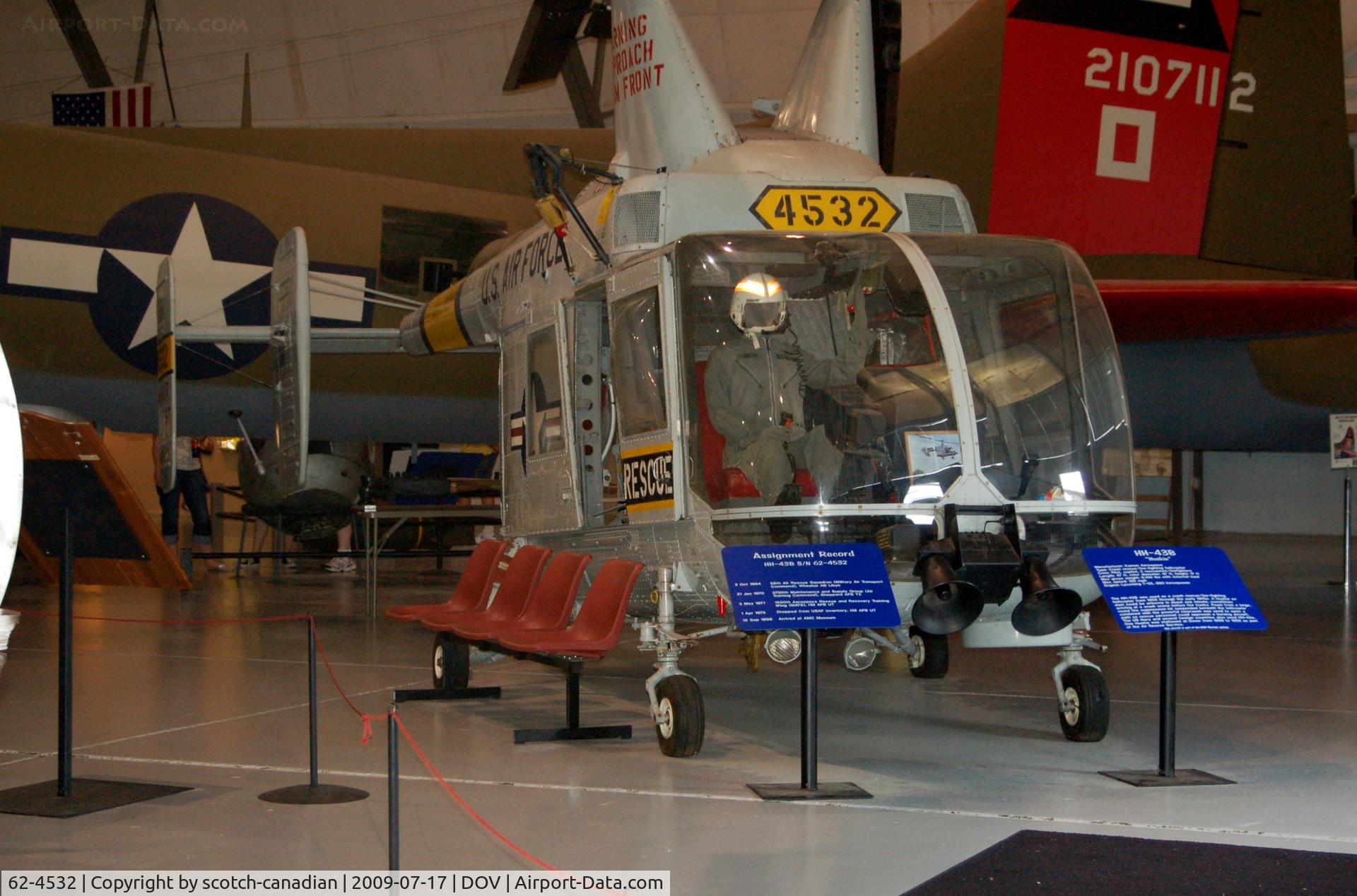62-4532, 1962 Kaman HH-43B Huskie C/N 158, Kaman HH-43B Huskie Helicopter at the Air Mobility Command Museum, Dover AFB, DE