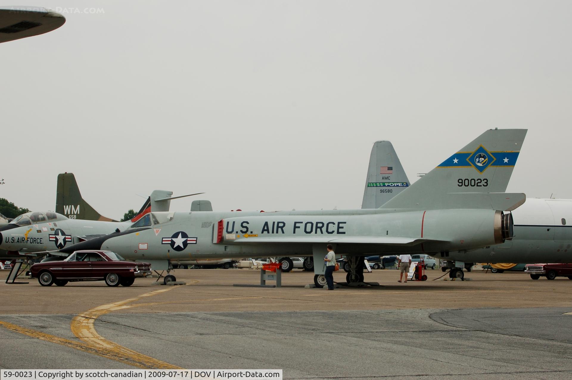 59-0023, 1959 Convair F-106A Delta Dart C/N 8-24-152, Convair F-106A Delta Dart at the Air Mobility Command Museum, Dover AFB, DE