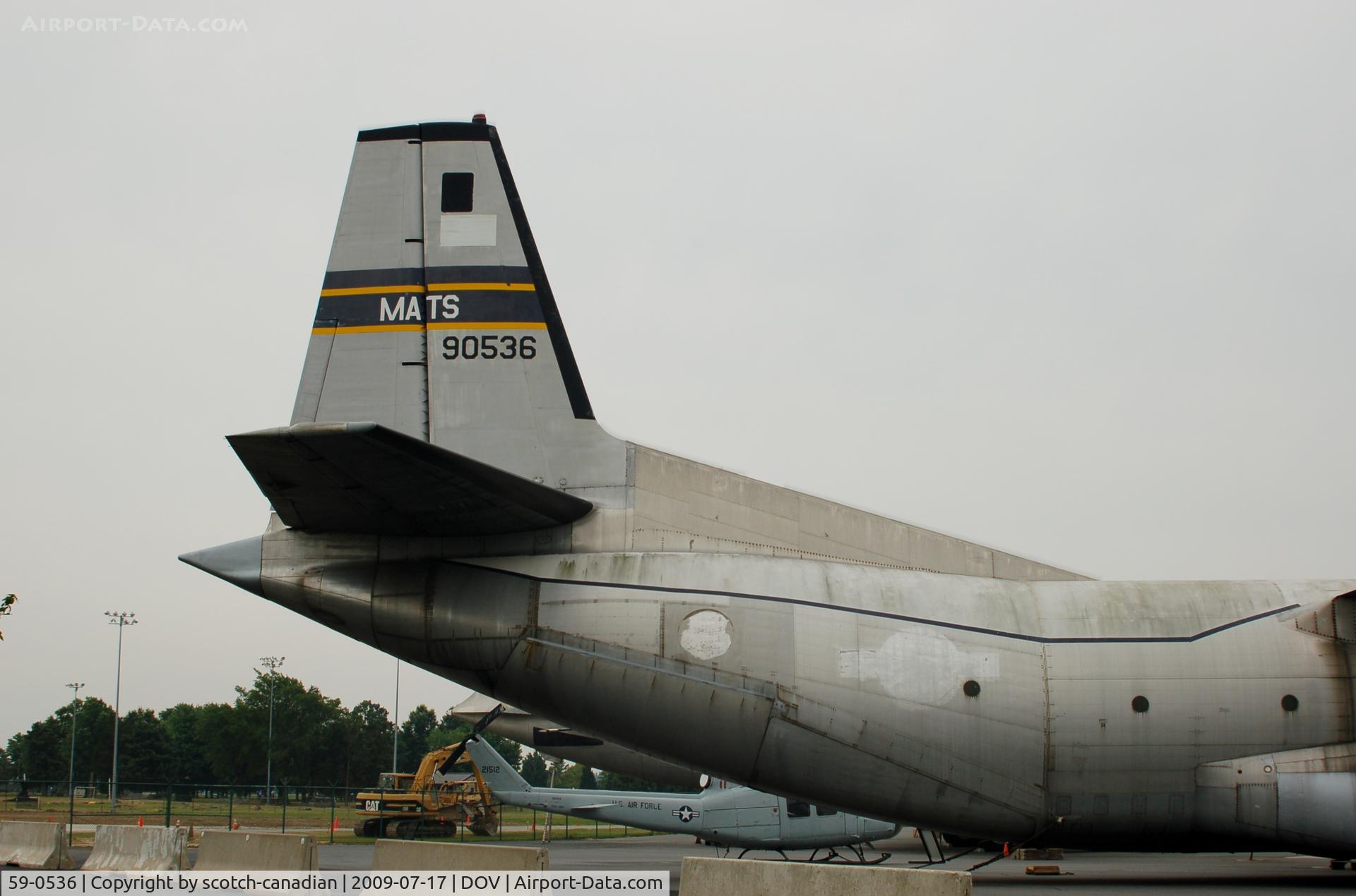 59-0536, 1961 Douglas C-133B-DL Cargomaster C/N 45587, 1959 Douglas C-133B-DL Cargomaster at the Air Mobility Command Museum, Dover AFB, DE