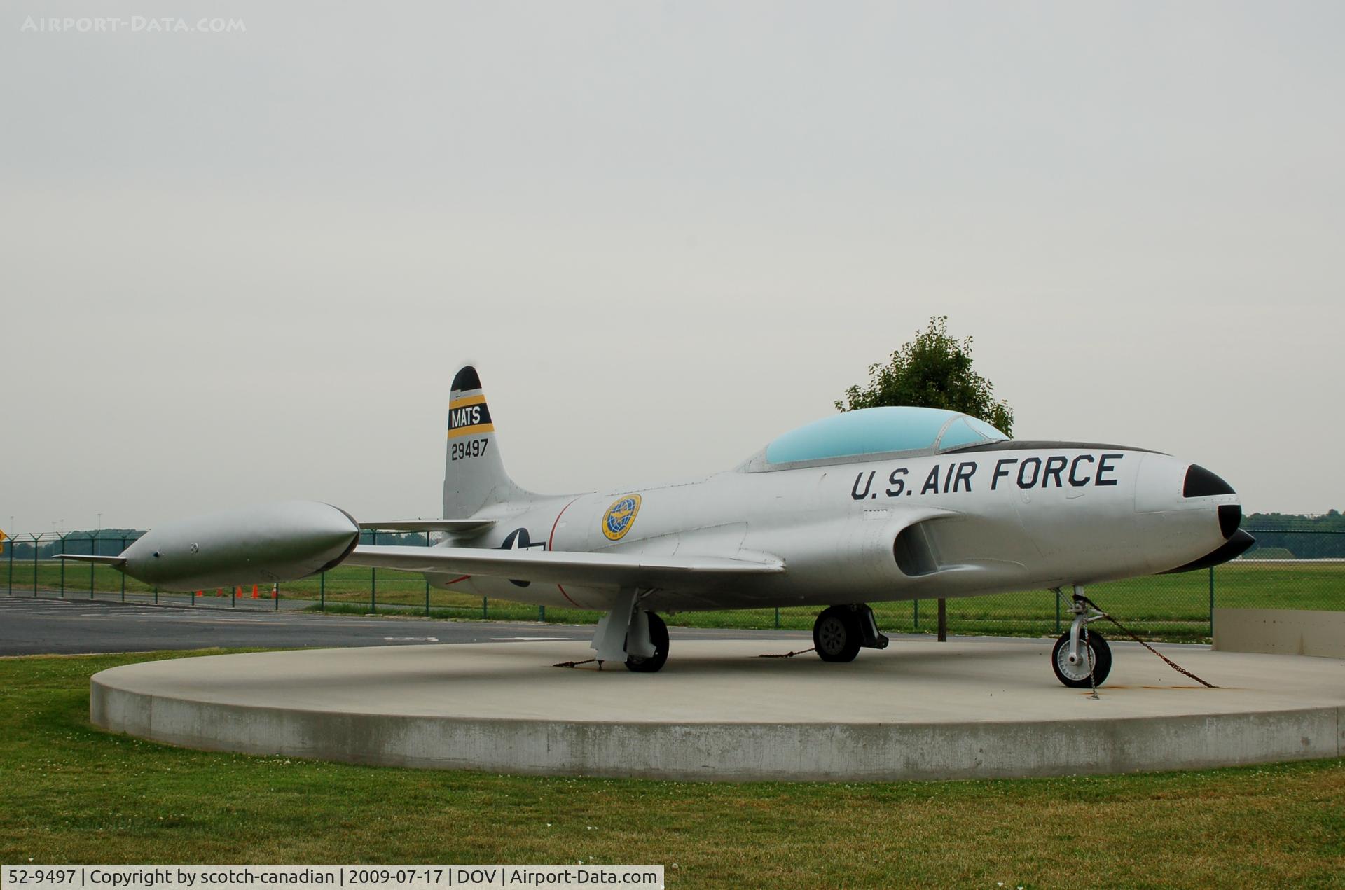 52-9497, 1952 Lockheed T-33A Shooting Star C/N 580-7632, Lockheed T-33A Shooting Star at the Air Mobility Command Museum, Dover AFB, DE