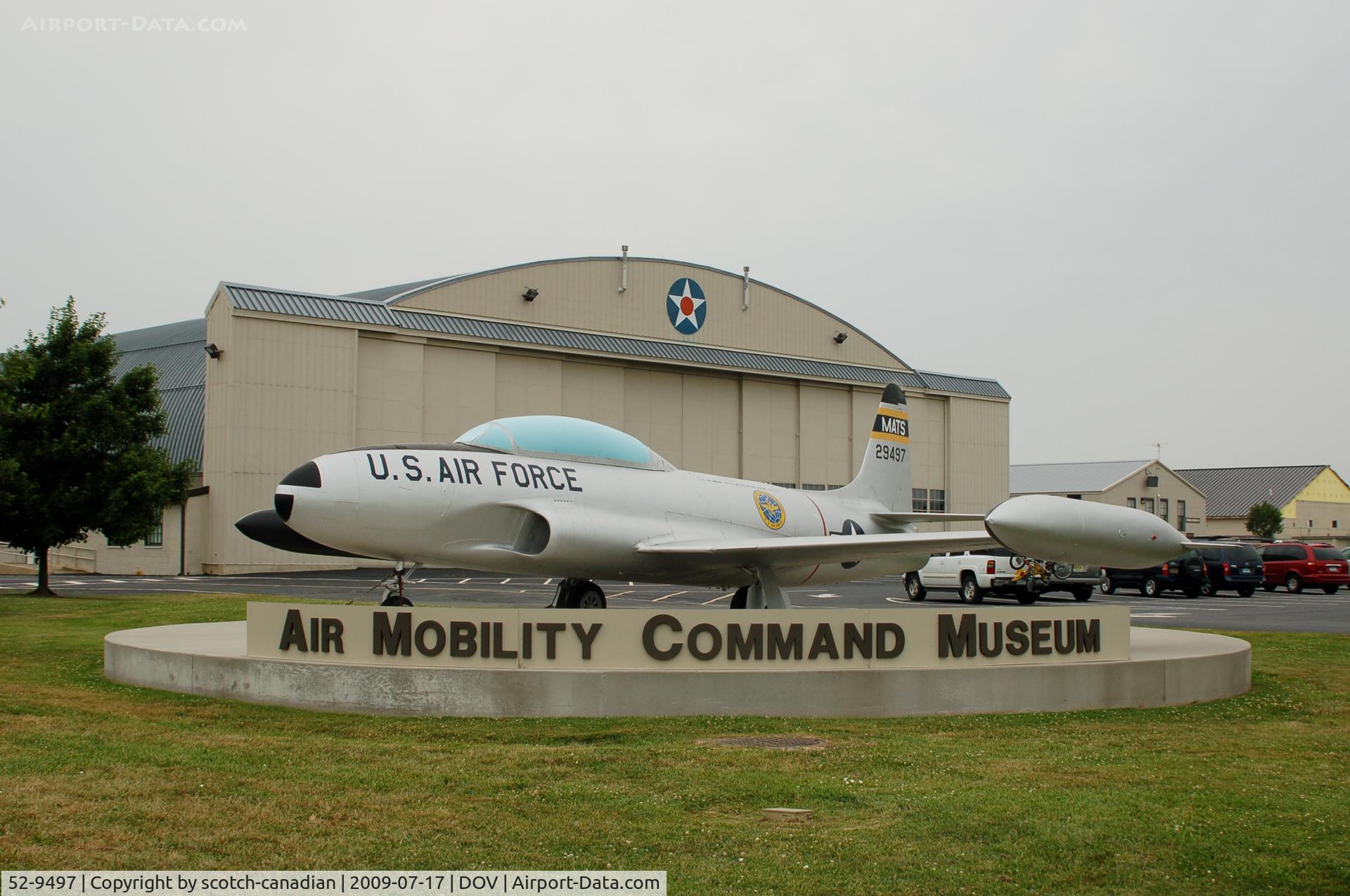 52-9497, 1952 Lockheed T-33A Shooting Star C/N 580-7632, Lockheed T-33A Shooting Star at the Air Mobility Command Museum, Dover AFB, DE