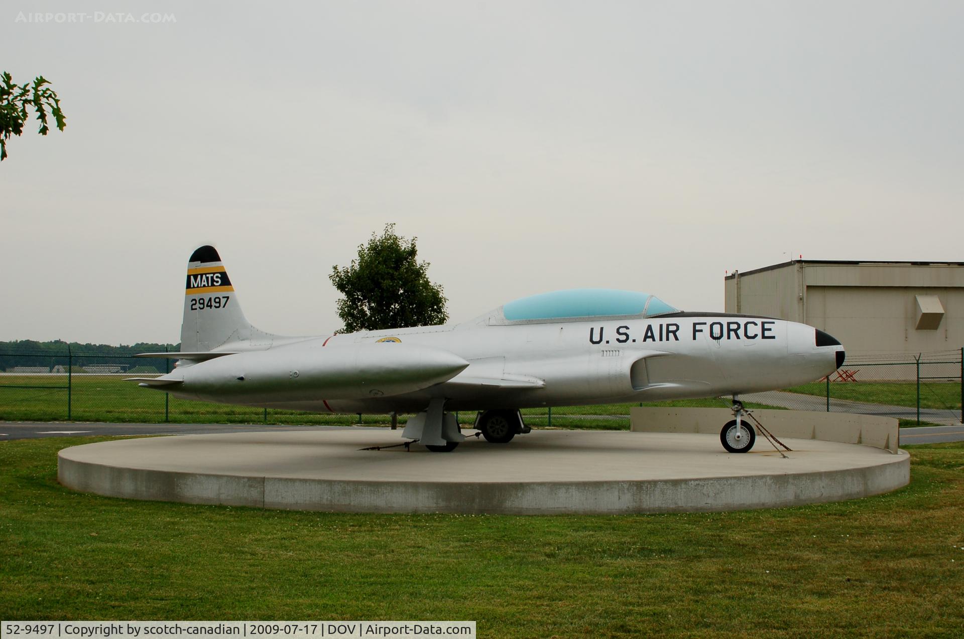52-9497, 1952 Lockheed T-33A Shooting Star C/N 580-7632, Lockheed T-33A Shooting Star at the Air Mobility Command Museum, Dover AFB, DE