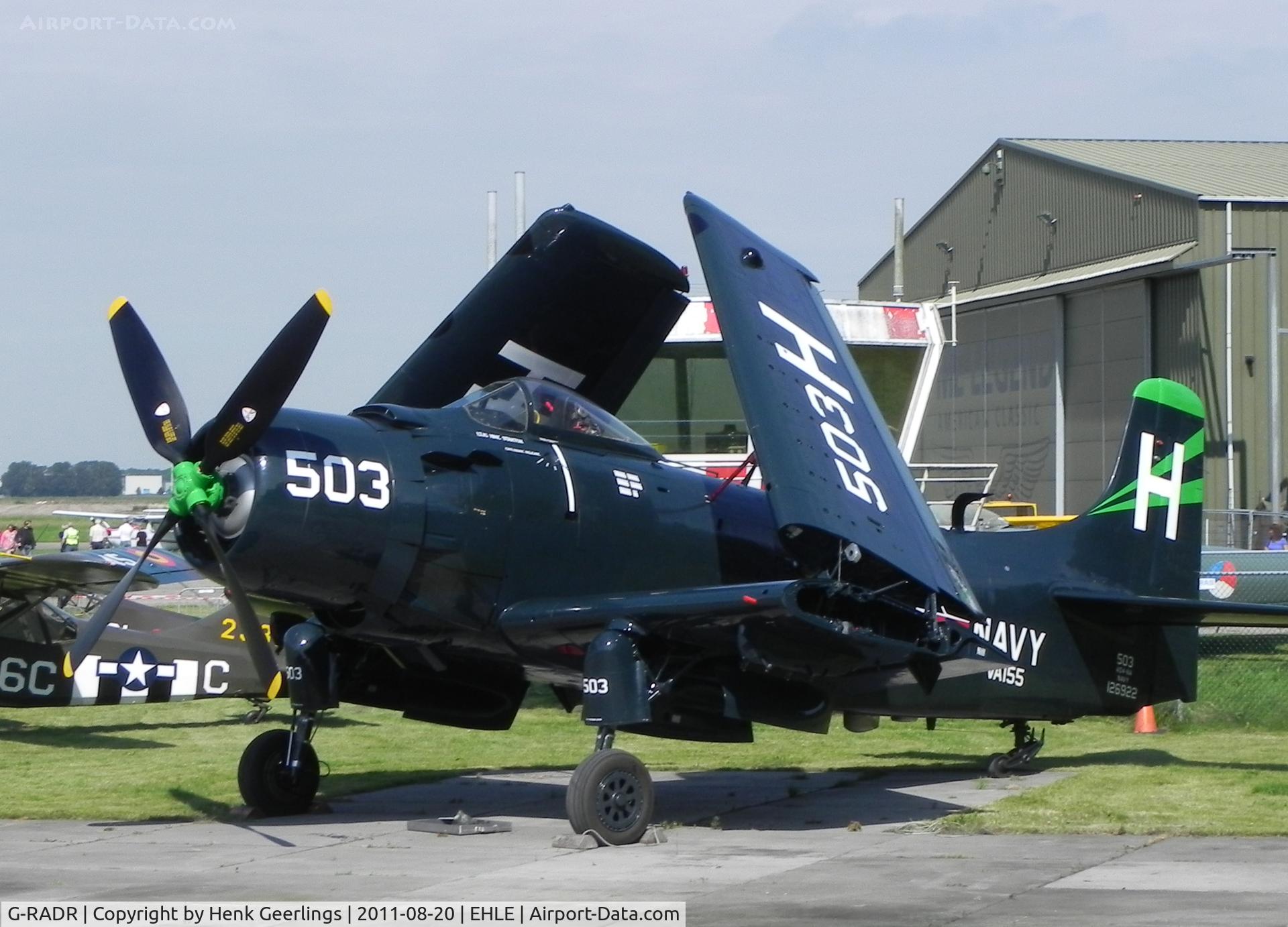 G-RADR, 1948 Douglas A-1D Skyraider (AD-4NA) C/N 7722, Aviodrome Aviation Museum Military -Warbird
 Fly In , 
Lelystad Airport