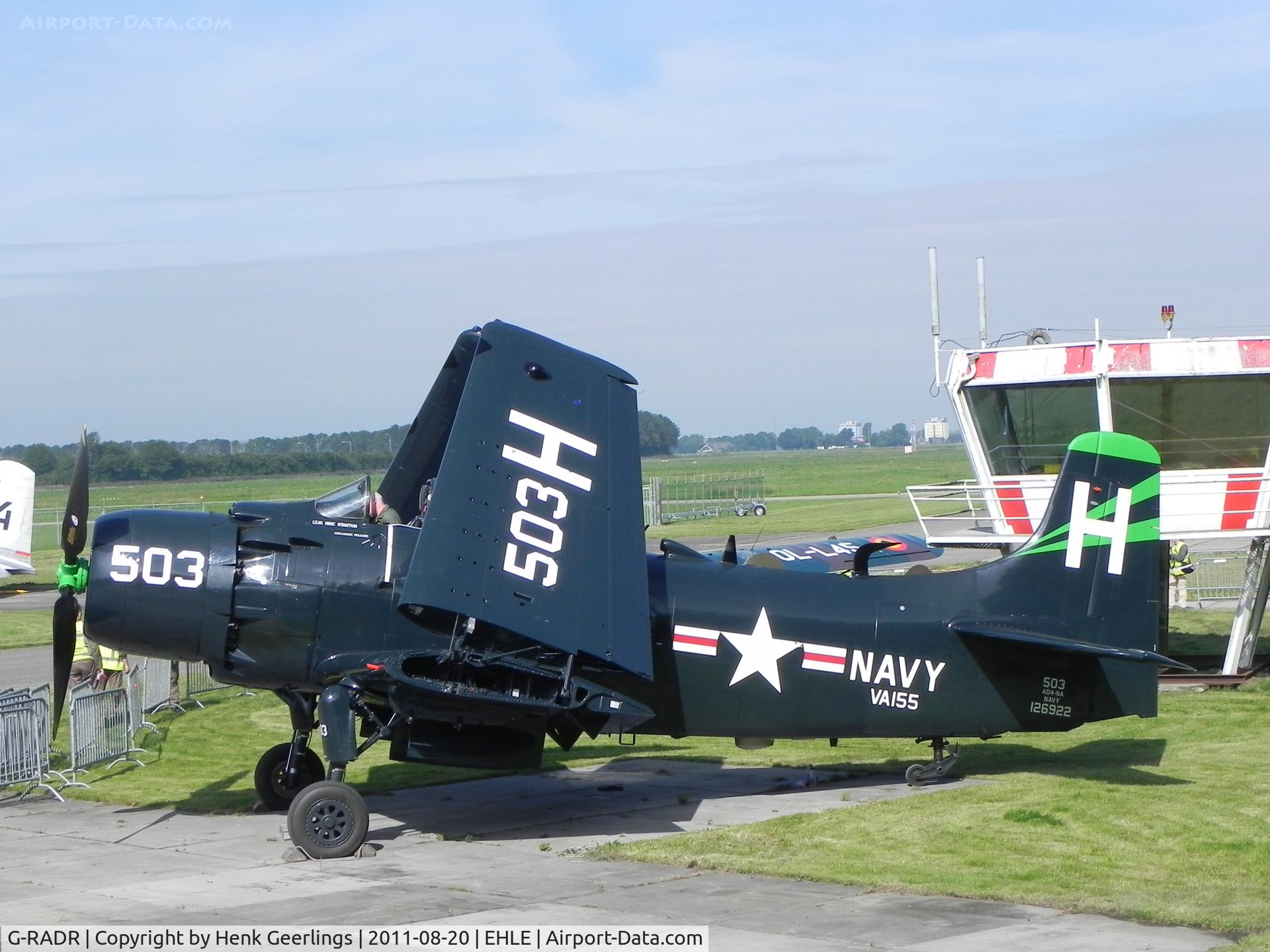 G-RADR, 1948 Douglas A-1D Skyraider (AD-4NA) C/N 7722, Aviodrome Aviation Museum Military -Warbird
 Fly In , 
Lelystad Airport