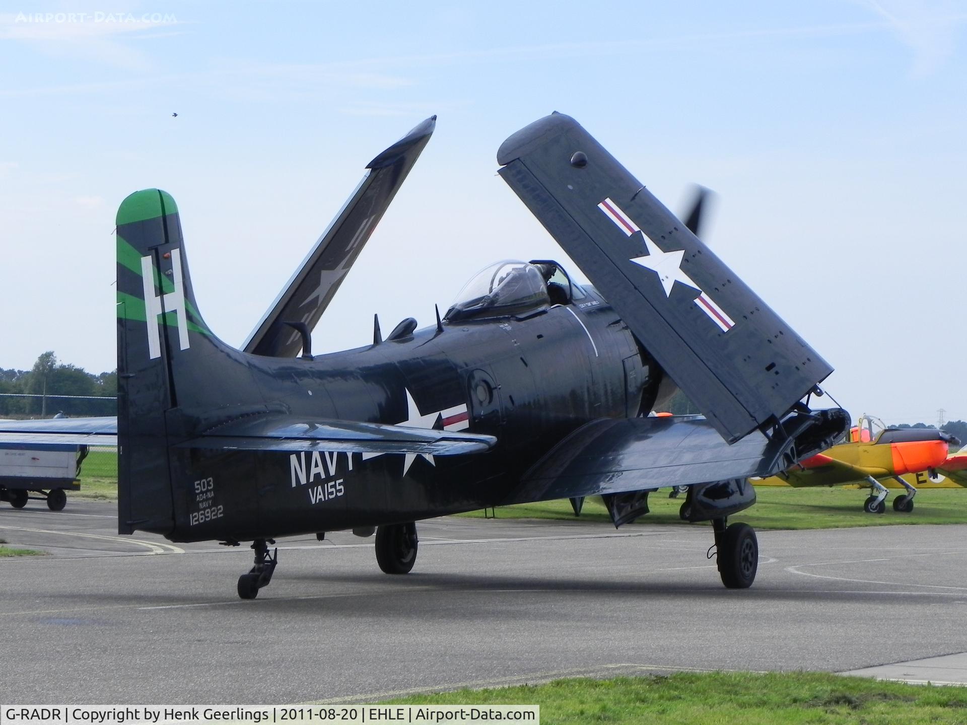 G-RADR, 1948 Douglas A-1D Skyraider (AD-4NA) C/N 7722, Aviodrome Aviation Museum Military -Warbird
 Fly In , 
Lelystad Airport