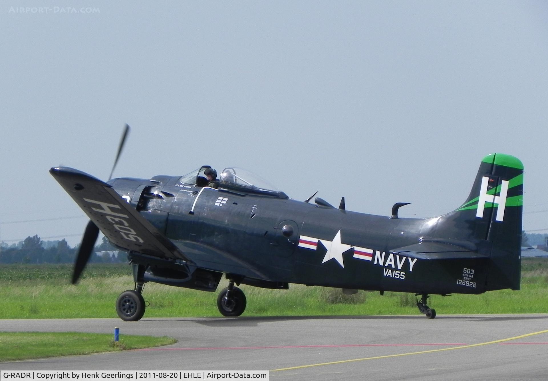 G-RADR, 1948 Douglas A-1D Skyraider (AD-4NA) C/N 7722, Aviodrome Aviation Museum Military -Warbird
 Fly In , 
Lelystad Airport