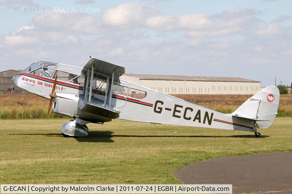 G-ECAN, 1943 De Havilland Australia DH-84 Dragon 3 C/N DHA2048, De Havilland D84 Dragon at Breighton Airfield's Wings & Wheels Weekend, July 2011.
