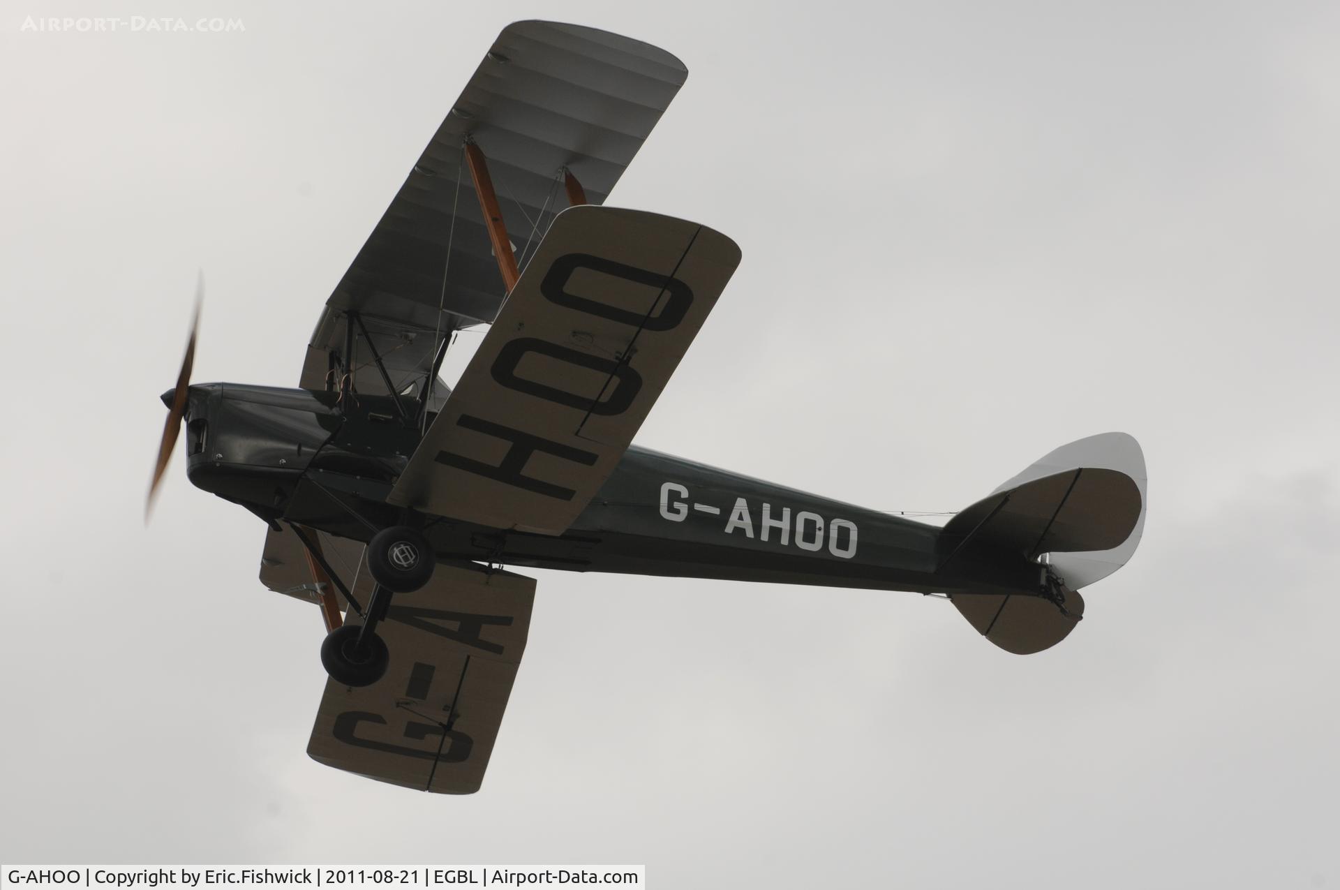 G-AHOO, 1943 De Havilland DH-82A Tiger Moth II C/N 86149, 44. The de Havilland Moth Club International Moth Rally, celebrating the 80th anniversary of the DH82 Tiger Moth. Held at Belvoir Castle. A most enjoyable day.
