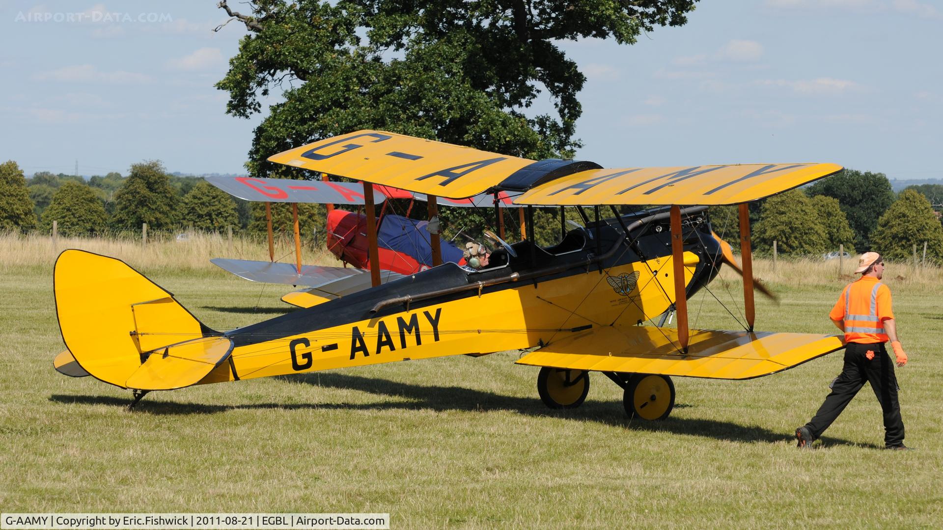 G-AAMY, 1929 Moth Aircraft DH-60M Gipsy Moth C/N 86, 2.The de Havilland Moth Club International Moth Rally, celebrating the 80th anniversary of the DH82 Tiger Moth. Held at Belvoir Castle. A most enjoyable day.