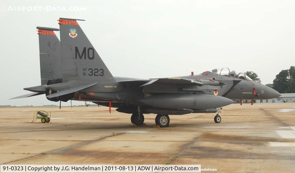 91-0323, 1990 McDonnell Douglas F-15E Strike Eagle C/N 1230/E188, at ADW