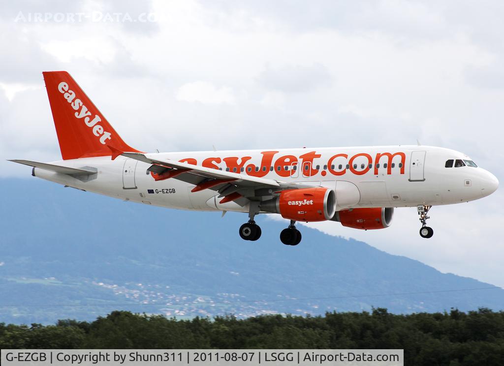 G-EZGB, 2010 Airbus A319-111 C/N 4437, Landing rwy 23