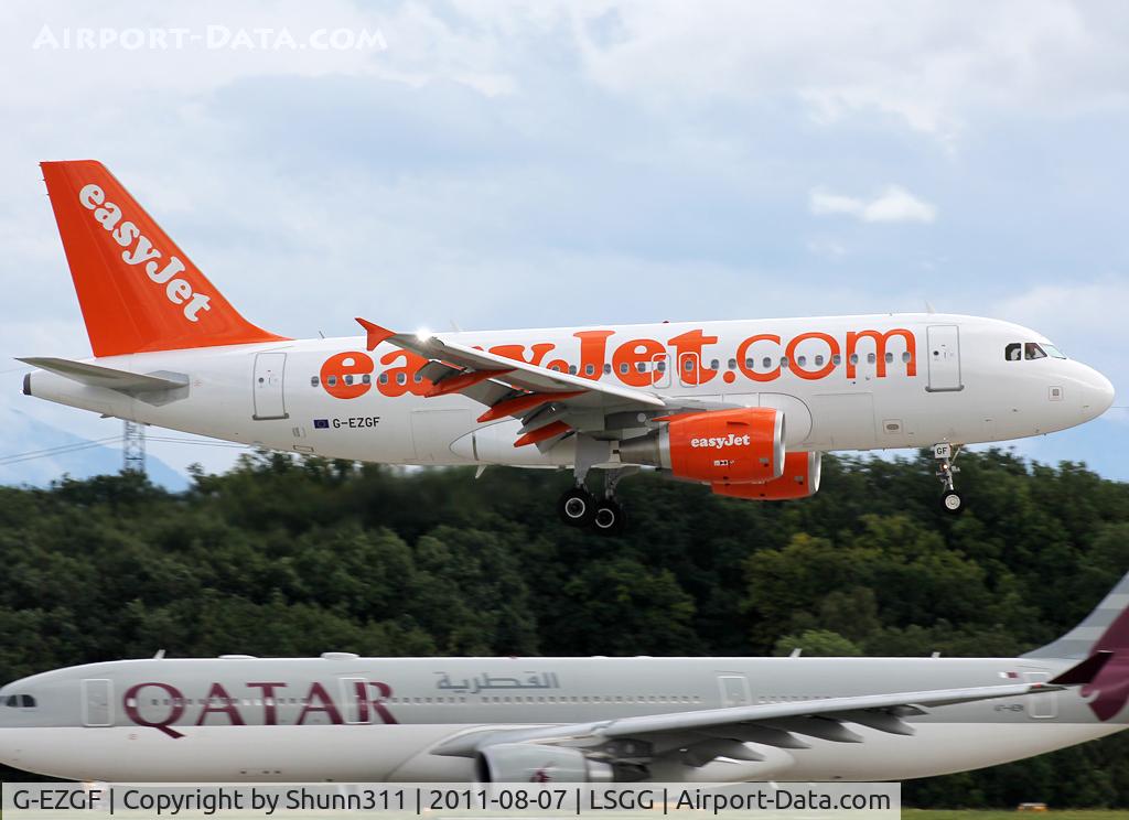 G-EZGF, 2011 Airbus A319-111 C/N 4635, Landing rwy 23