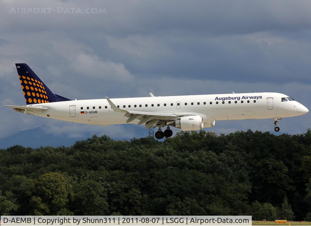 D-AEMB, 2009 Embraer 195LR (ERJ-190-200LR) C/N 19000297, Landing rwy 23