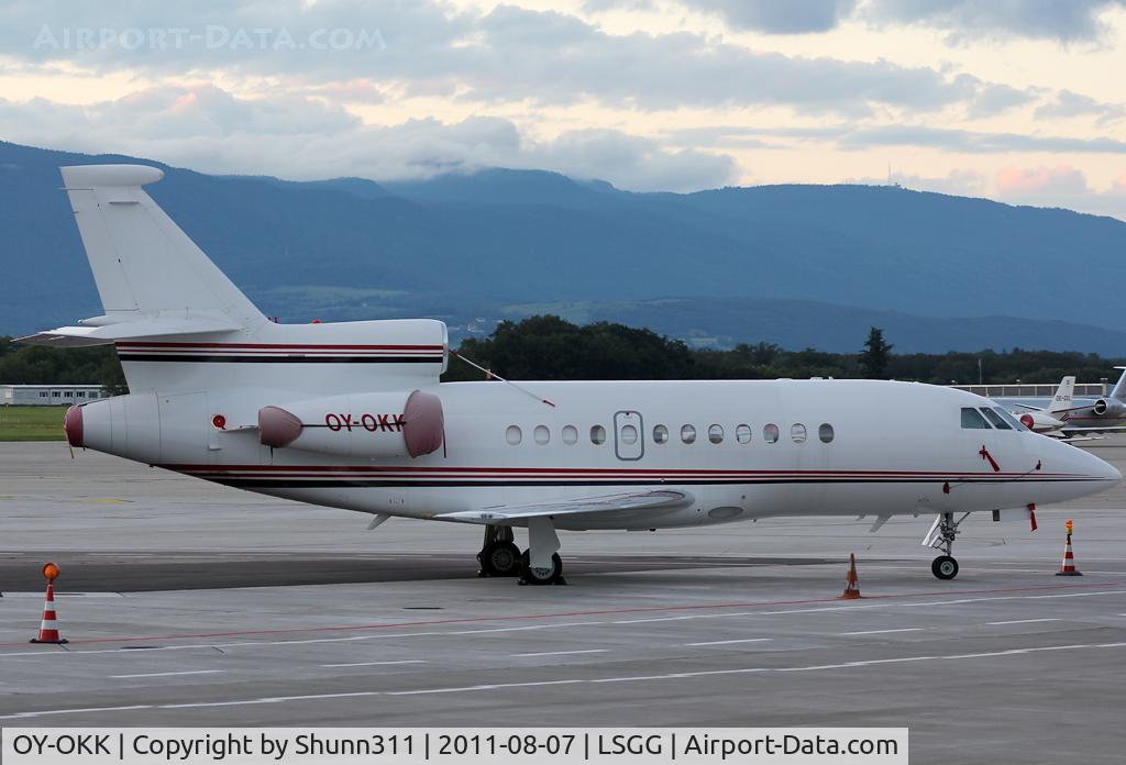 OY-OKK, 2003 Dassault Falcon 900EX C/N 128, Parked...
