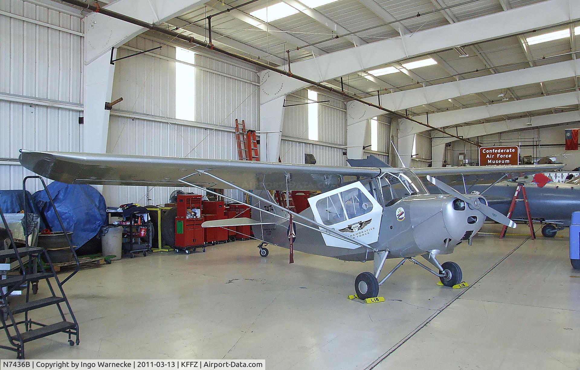 N7436B, 1956 Champion 7EC C/N 7EC-474, Champion 7EC (posing as Aeronca L-16) at the CAF Arizona Wing Museum, Mesa AZ