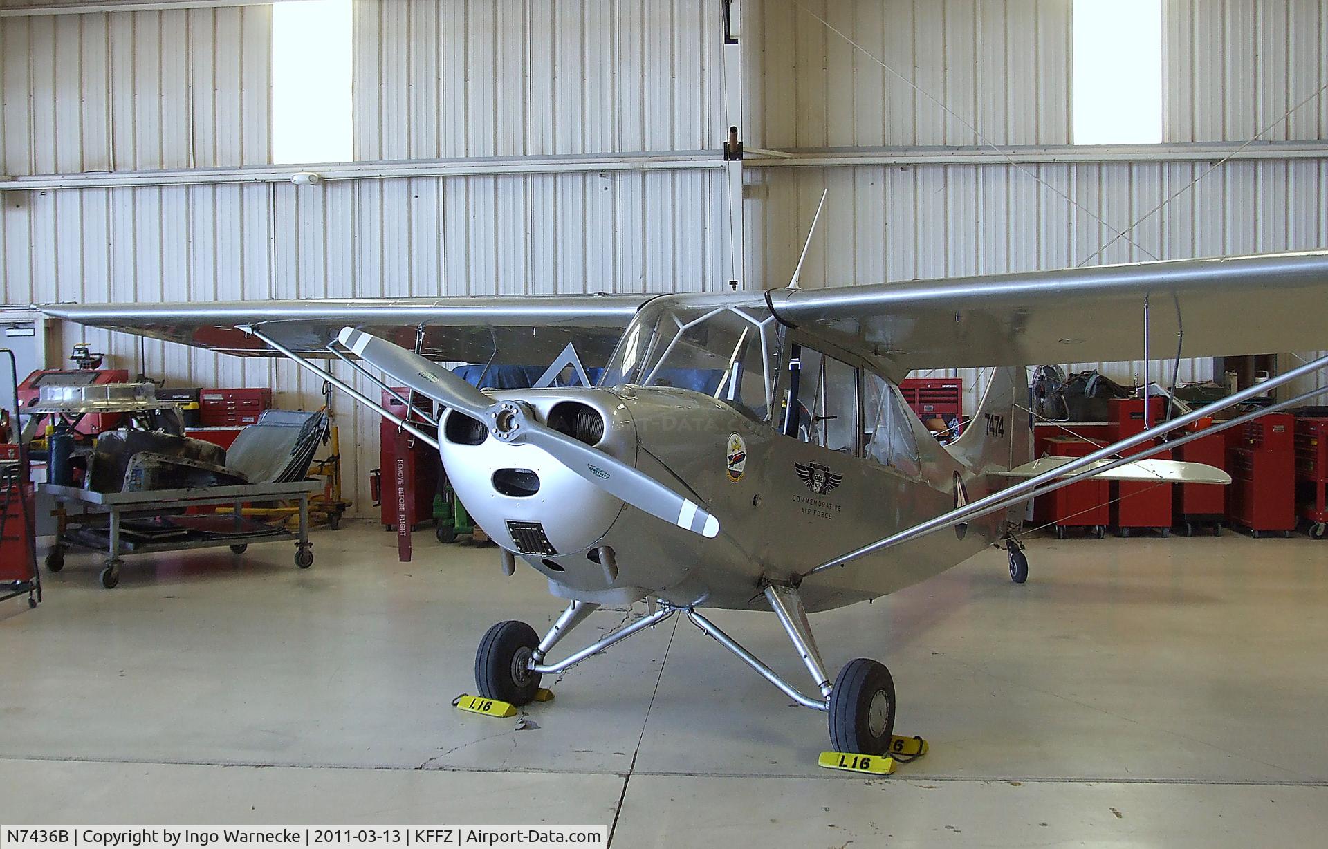 N7436B, 1956 Champion 7EC C/N 7EC-474, Champion 7EC (posing as Aeronca L-16) at the CAF Arizona Wing Museum, Mesa AZ