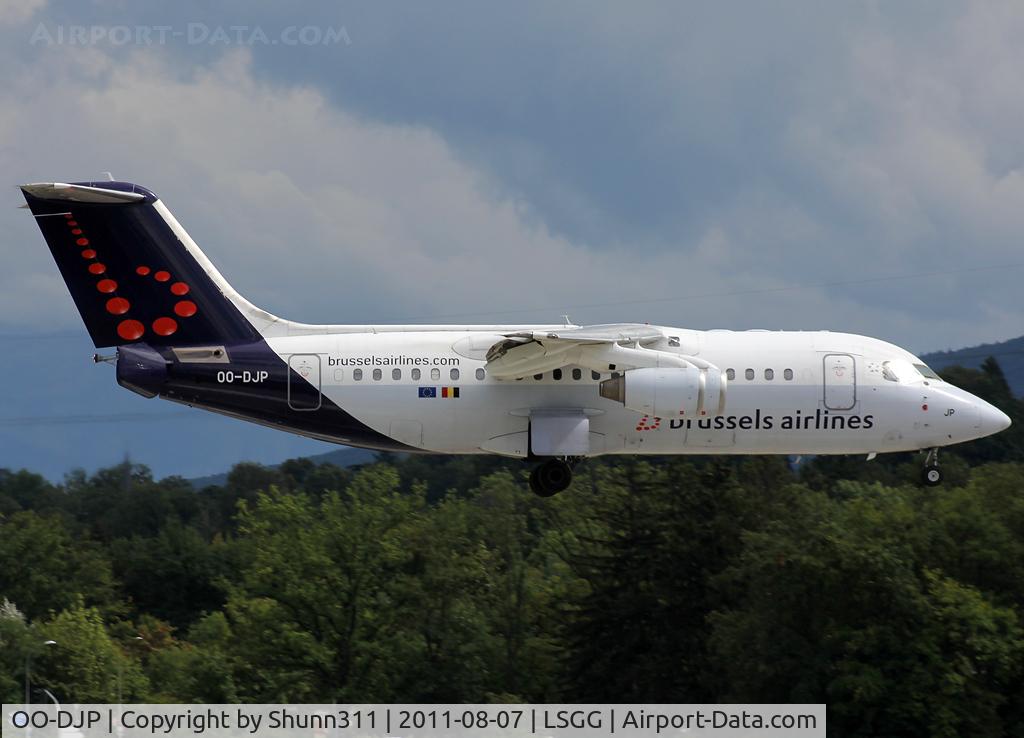 OO-DJP, 1996 British Aerospace Avro 146-RJ85 C/N E.2287, Landing rwy 23