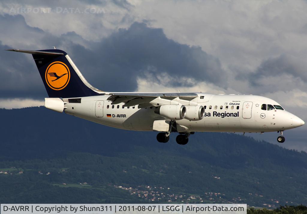 D-AVRR, 1997 BAE Systems Avro 146-RJ85 C/N E.2317, Landing rwy 23