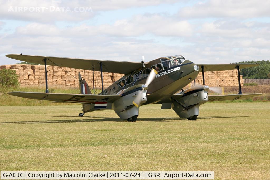 G-AGJG, 1941 De Havilland DH-89A Dominie/Dragon Rapide C/N 6517, De Havilland Dragon Rapide at Breighton Airfield's Wings & Wheels Weekend, July 2011.