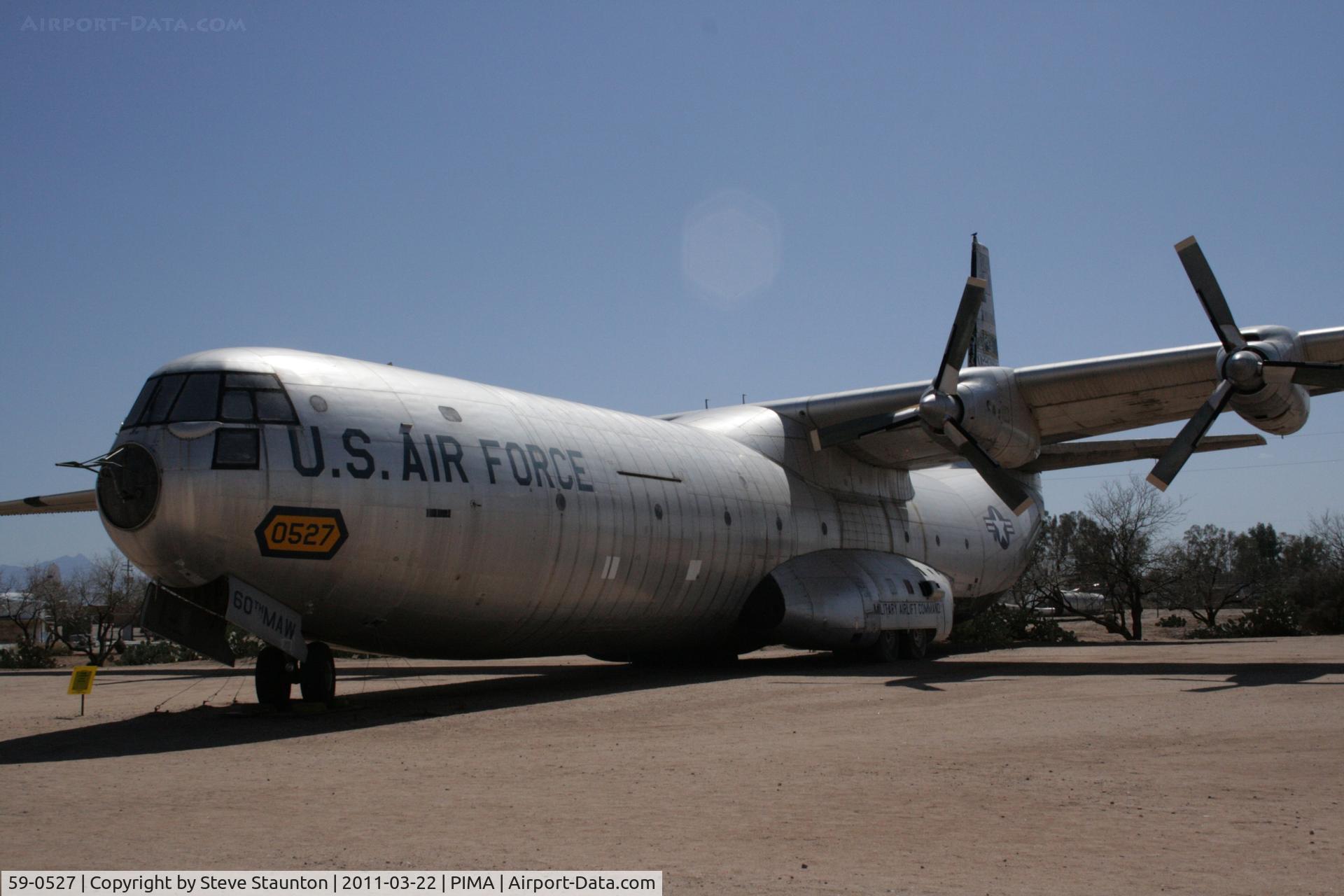59-0527, 1959 Douglas C-133B-DL Cargomaster C/N 45578, Taken at Pima Air and Space Museum, in March 2011 whilst on an Aeroprint Aviation tour